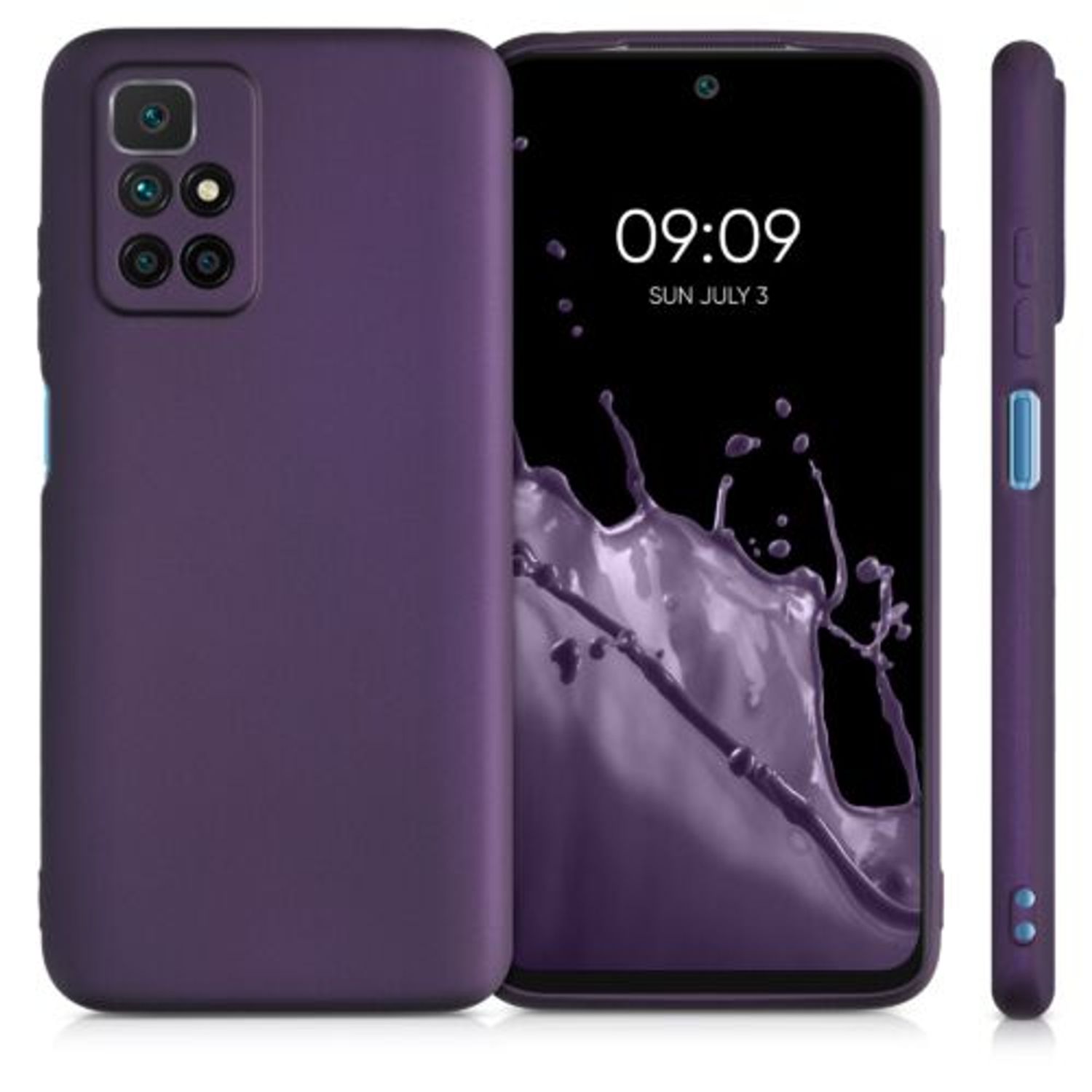 Husa pentru Xiaomi Redmi 10, Silicon, Mov, 56149.115, Kwmobile fotografia produsului View 2 L