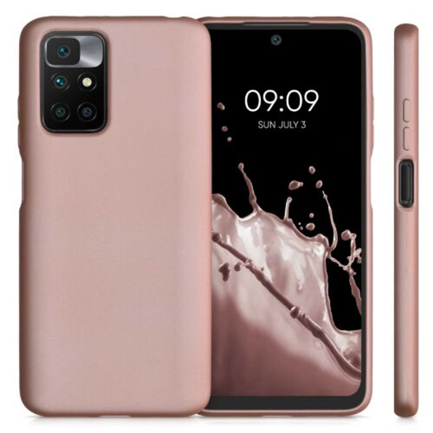 Husa pentru Xiaomi Redmi 10, Silicon, Roz, 56149.31, Kwmobile fotografia produsului View 2 L
