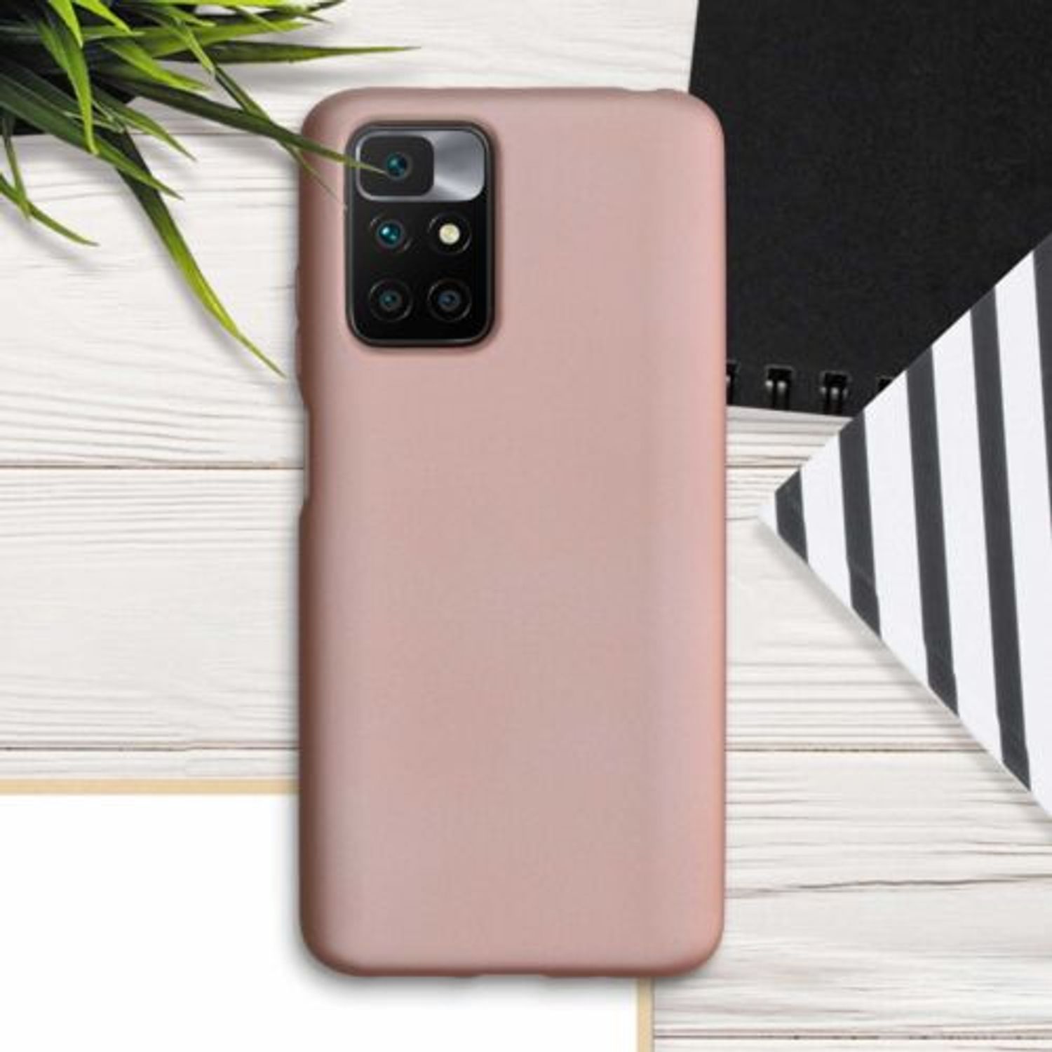 Husa pentru Xiaomi Redmi 10, Silicon, Roz, 56149.31, Kwmobile fotografia produsului View 4 L