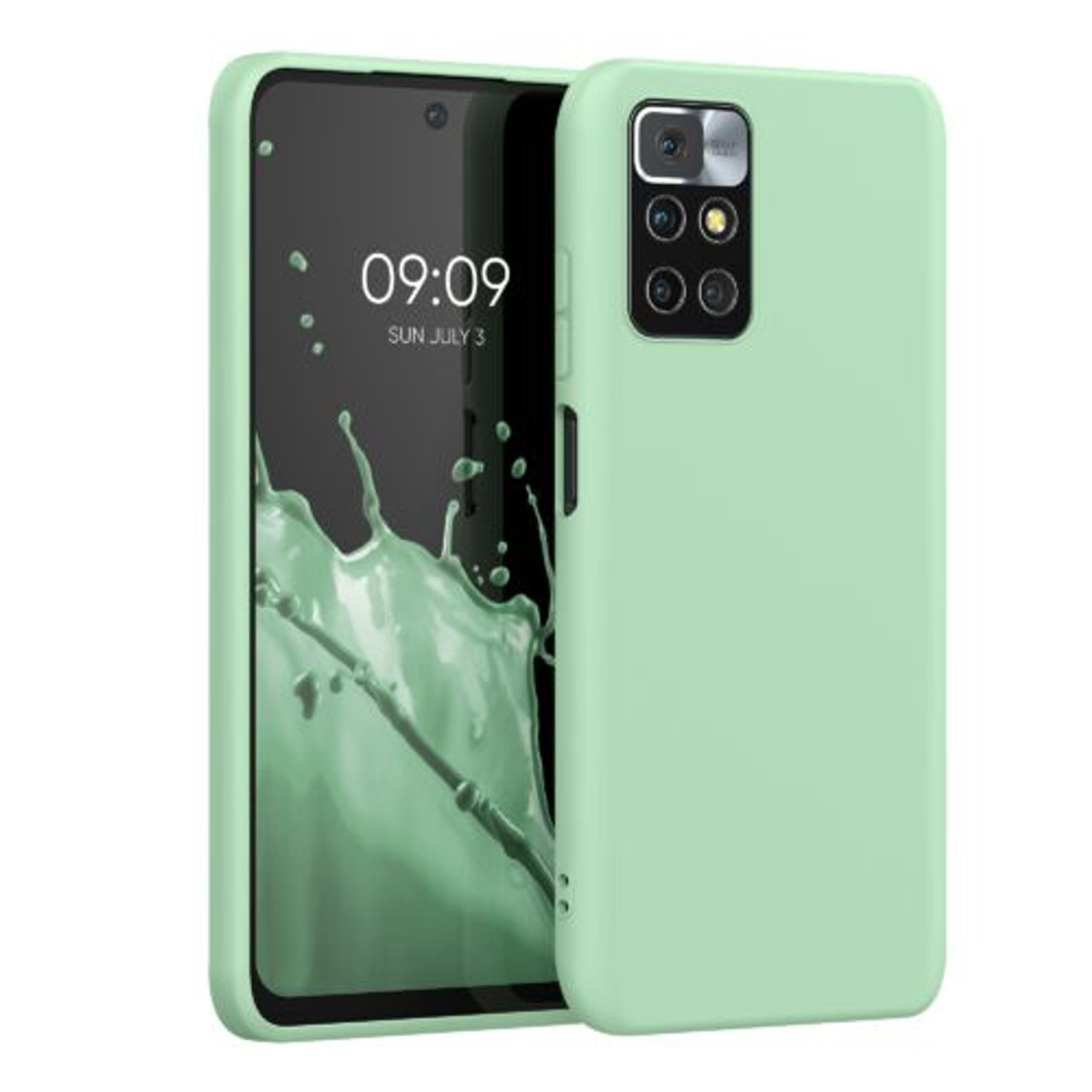Husa pentru Xiaomi Redmi 10, Silicon, Verde, 56147.50, Kwmobile fotografia produsului