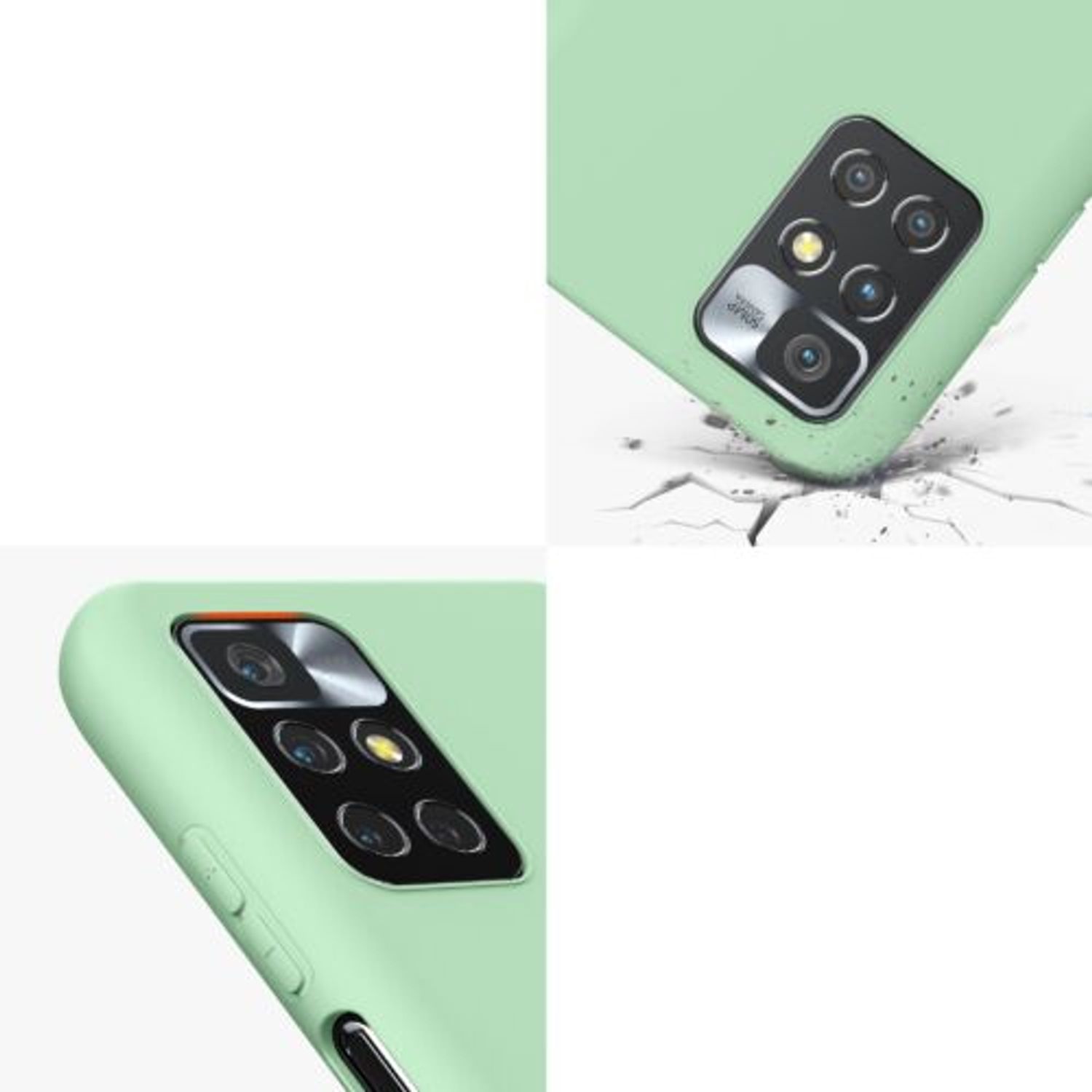 Husa pentru Xiaomi Redmi 10, Silicon, Verde, 56147.50, Kwmobile fotografia produsului View 9 L
