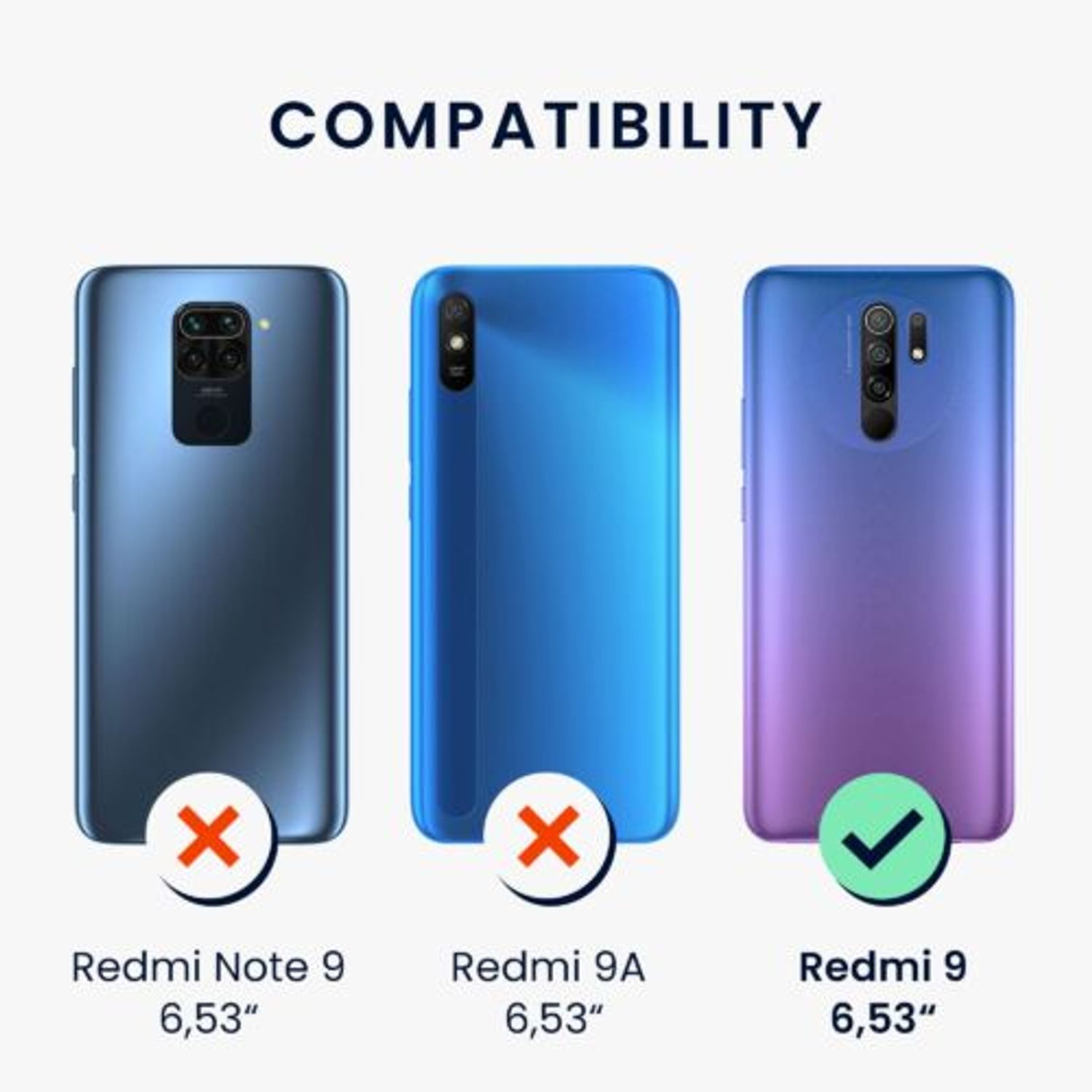Husa pentru Xiaomi Redmi 9, Silicon, Multicolor, 56532.01, Kwmobile fotografia produsului View 3 L
