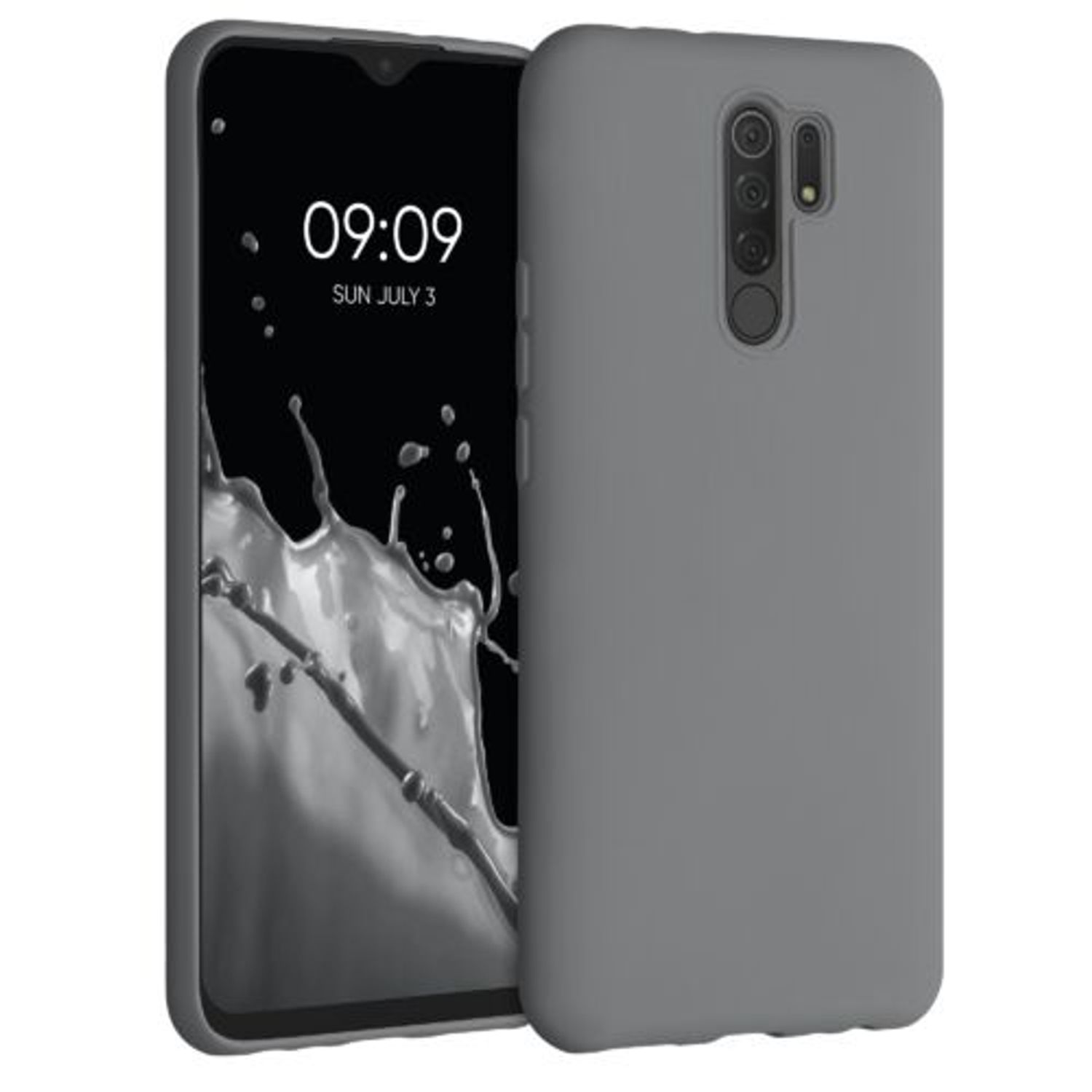 Husa pentru Xiaomi Redmi 9, Silicon, Gri, 52766.155, Kwmobile fotografia produsului