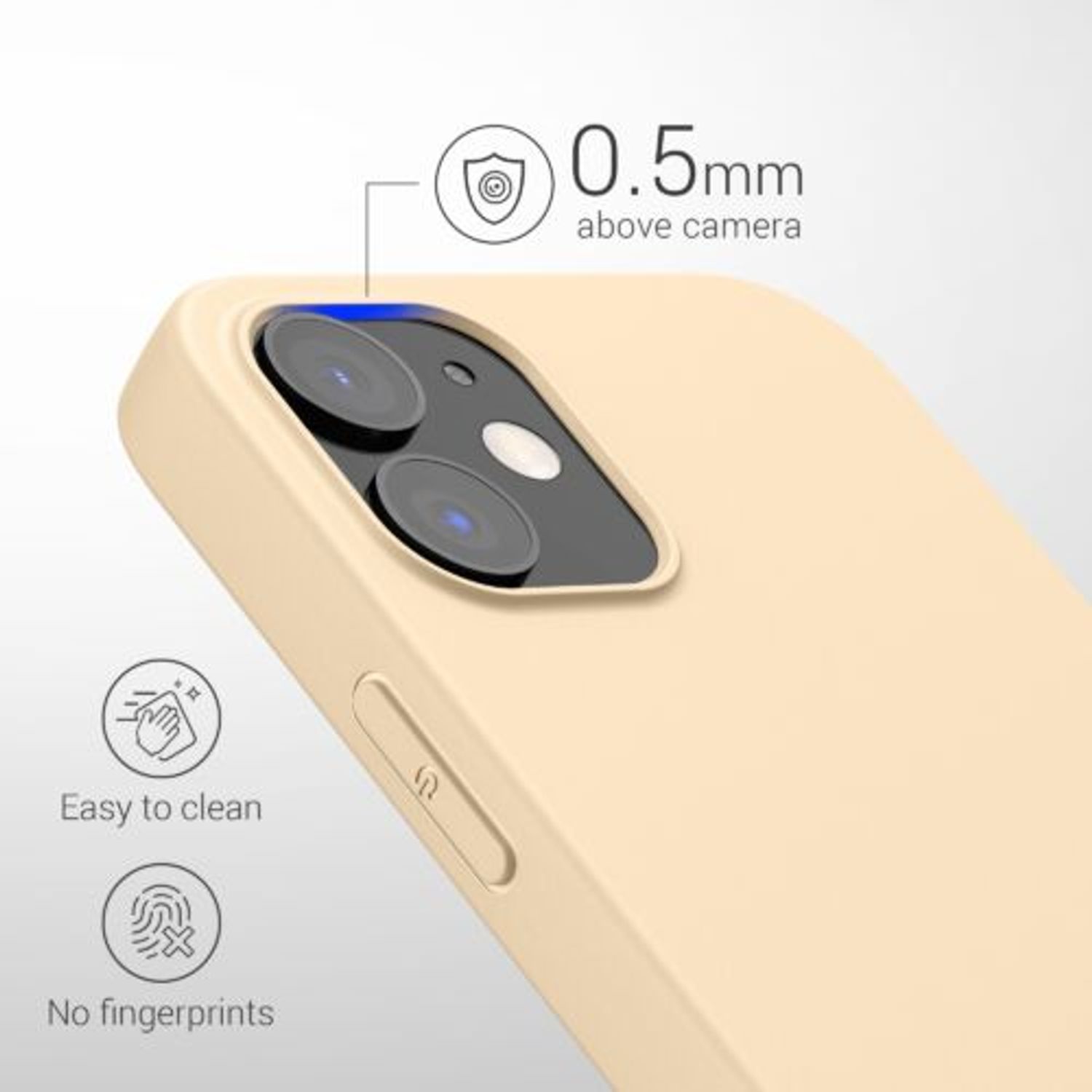Husa pentru Apple iPhone 12/iPhone 12 Pro, Silicon, Crem, 53938.210 fotografia produsului View 17 L