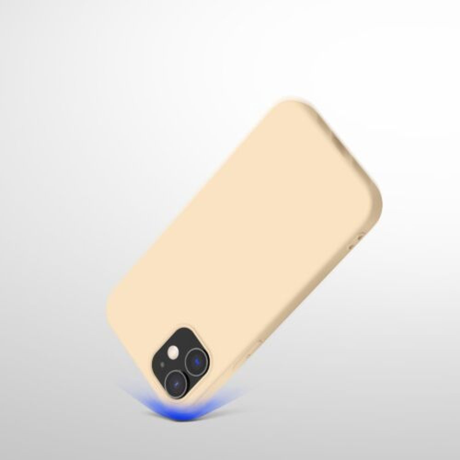 Husa pentru Apple iPhone 12/iPhone 12 Pro, Silicon, Crem, 53938.210 fotografia produsului View 11 L