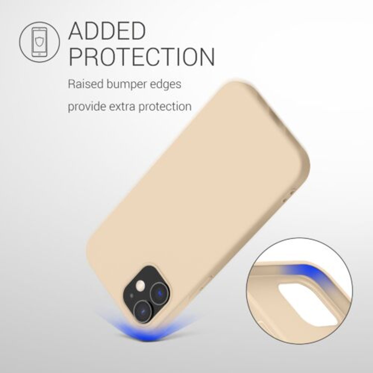 Husa pentru Apple iPhone 12/iPhone 12 Pro, Silicon, Crem, 53938.154 fotografia produsului View 6 L