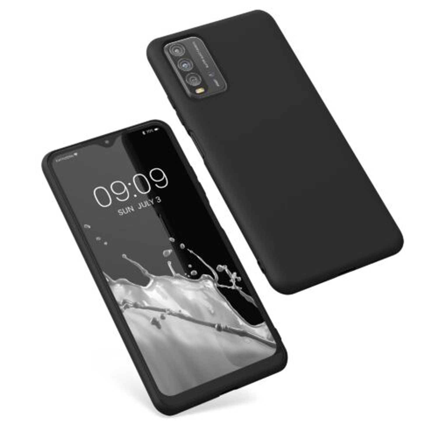 Husa pentru Xiaomi Redmi 9T, Silicon, Negru, 56567.01, Kwmobile fotografia produsului View 2 L