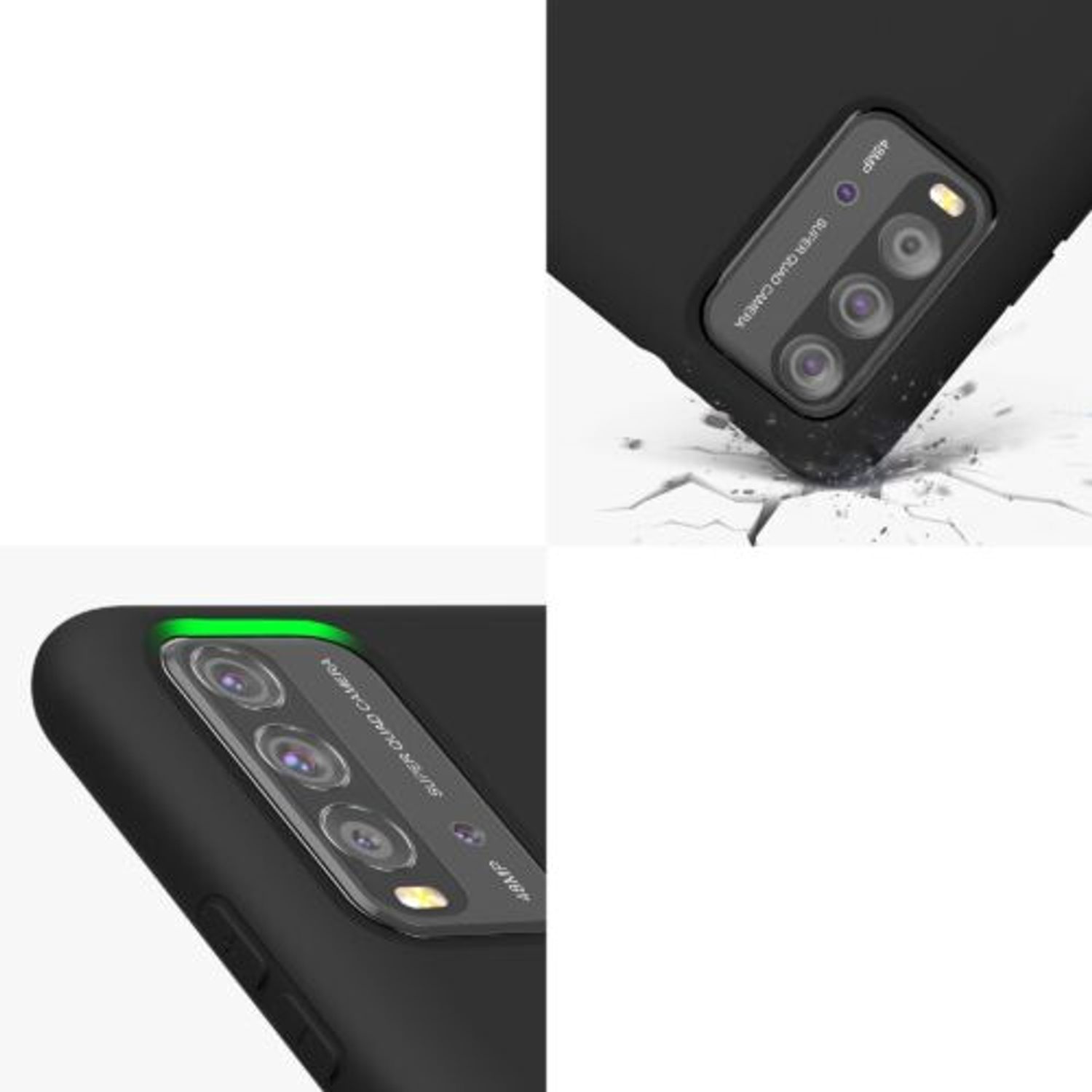 Husa pentru Xiaomi Redmi 9T, Silicon, Negru, 56567.01, Kwmobile fotografia produsului View 7 L