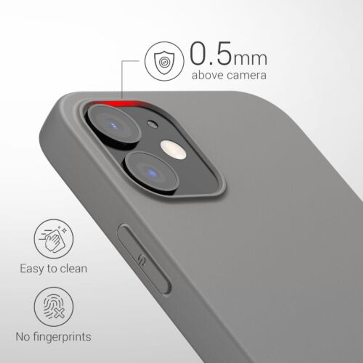 Husa pentru Apple iPhone 12/iPhone 12 Pro, Silicon, Gri, 53938.155 fotografia produsului View 4 L