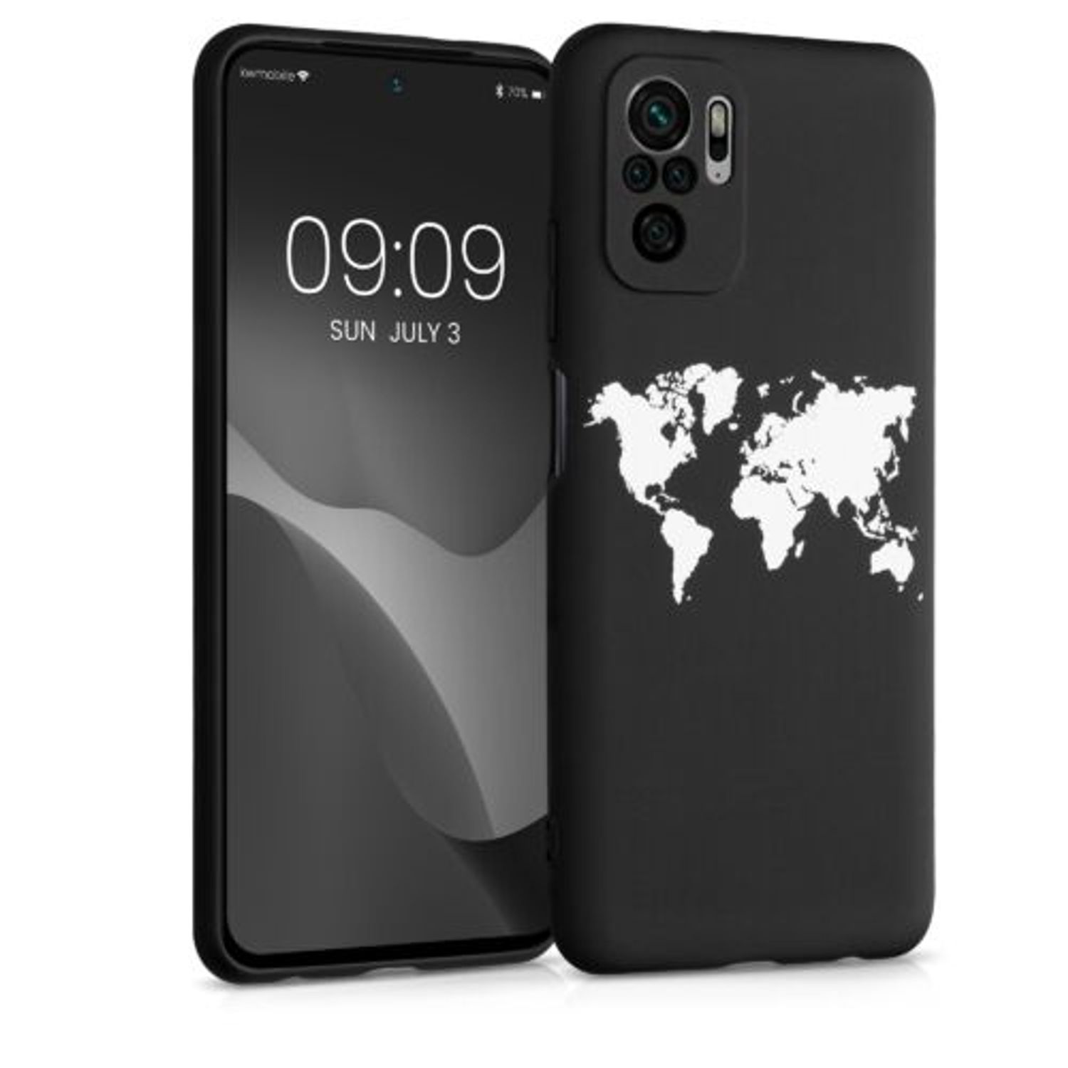 Husa pentru Xiaomi Redmi Note 10/Redmi Note 10S, Silicon, Negru, 54545.02, Kwmobile fotografia produsului