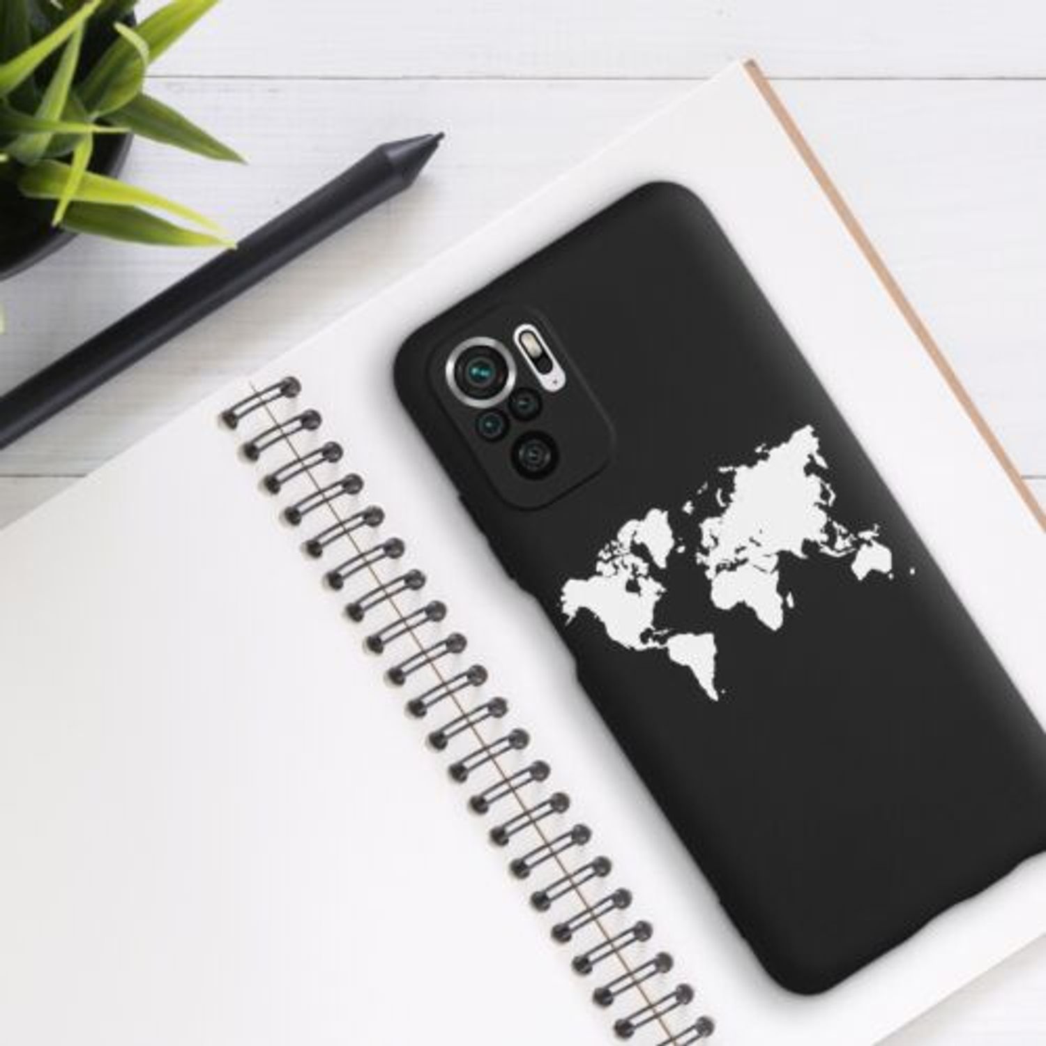 Husa pentru Xiaomi Redmi Note 10/Redmi Note 10S, Silicon, Negru, 54545.02, Kwmobile fotografia produsului View 3 L