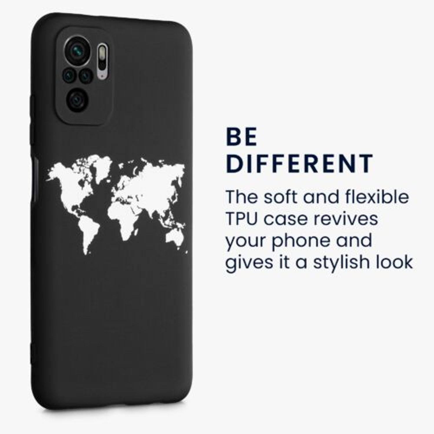 Husa pentru Xiaomi Redmi Note 10/Redmi Note 10S, Silicon, Negru, 54545.02, Kwmobile fotografia produsului View 4 L