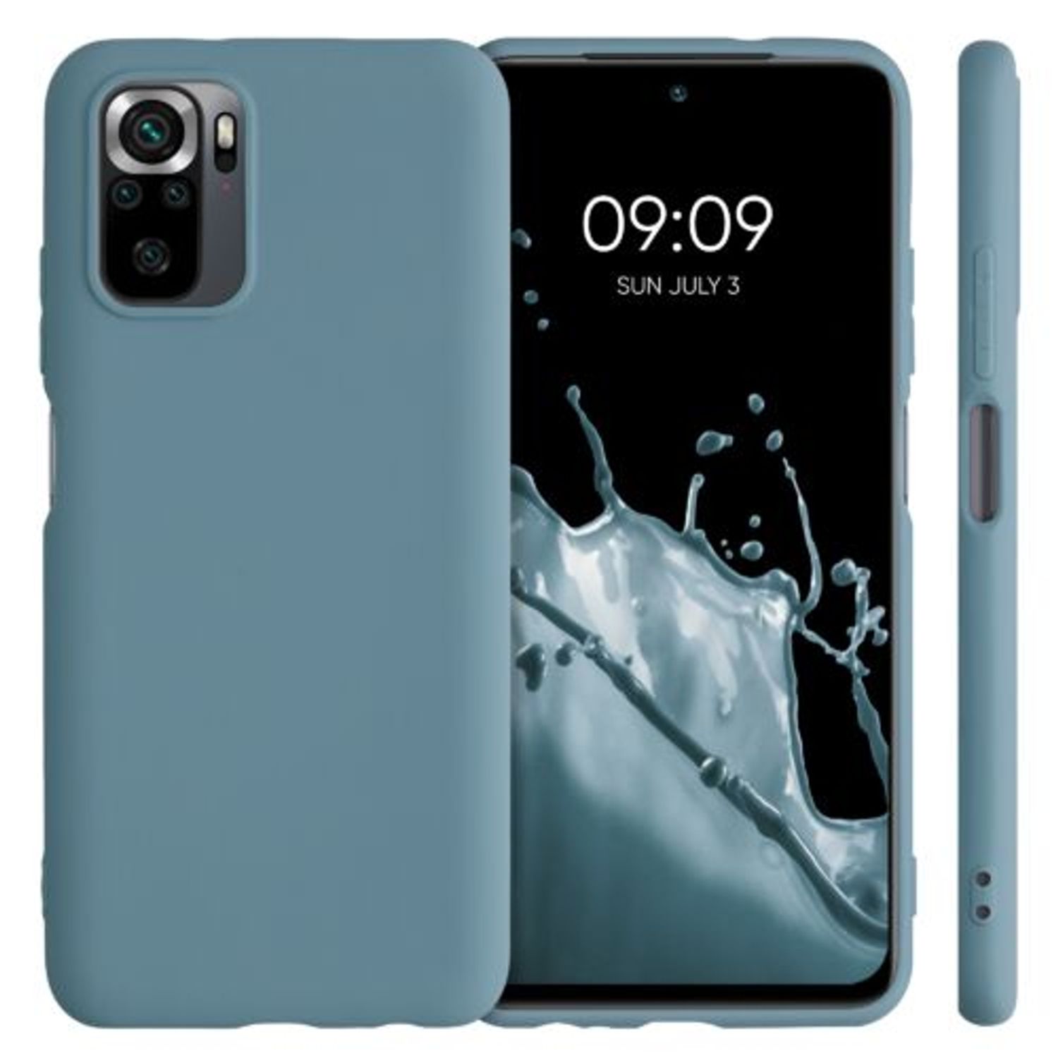 Husa pentru Xiaomi Redmi Note 10/Redmi Note 10S, Silicon, Verde, 54541.207, Kwmobile fotografia produsului View 2 L