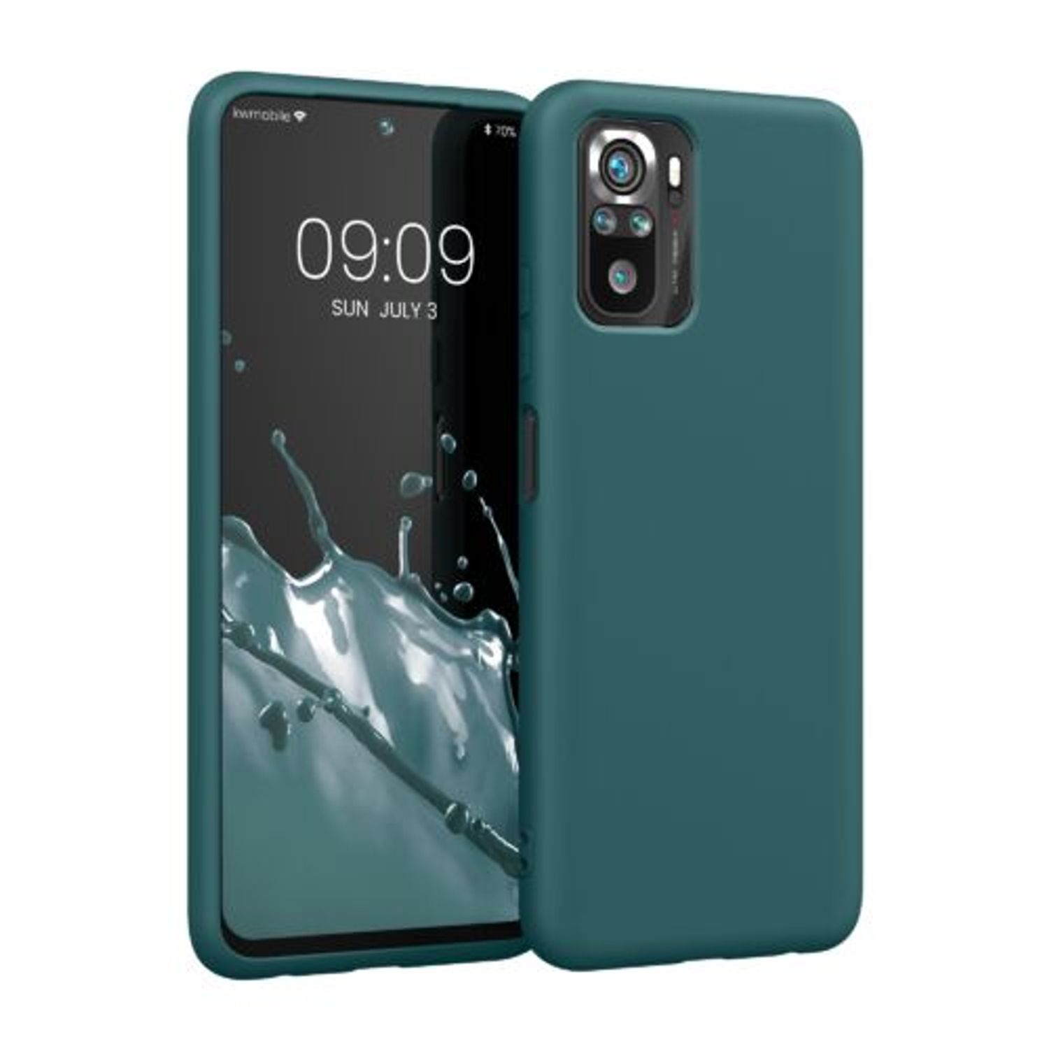 Husa pentru Xiaomi Redmi Note 10/Redmi Note 10S, Silicon, Verde, 56571.57, Kwmobile fotografia produsului