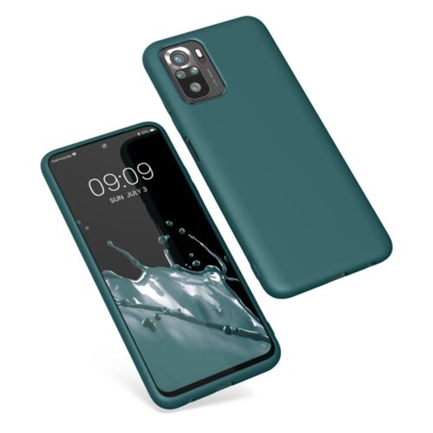 Husa pentru Xiaomi Redmi Note 10/Redmi Note 10S, Silicon, Verde, 56571.57, Kwmobile fotografia produsului View 2 L
