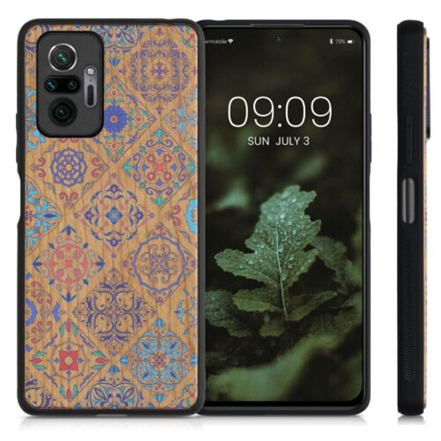 Husa pentru Xiaomi Redmi Note 10 Pro, Lemn, Multicolor, 55940.04, Kwmobile fotografia produsului View 2 L