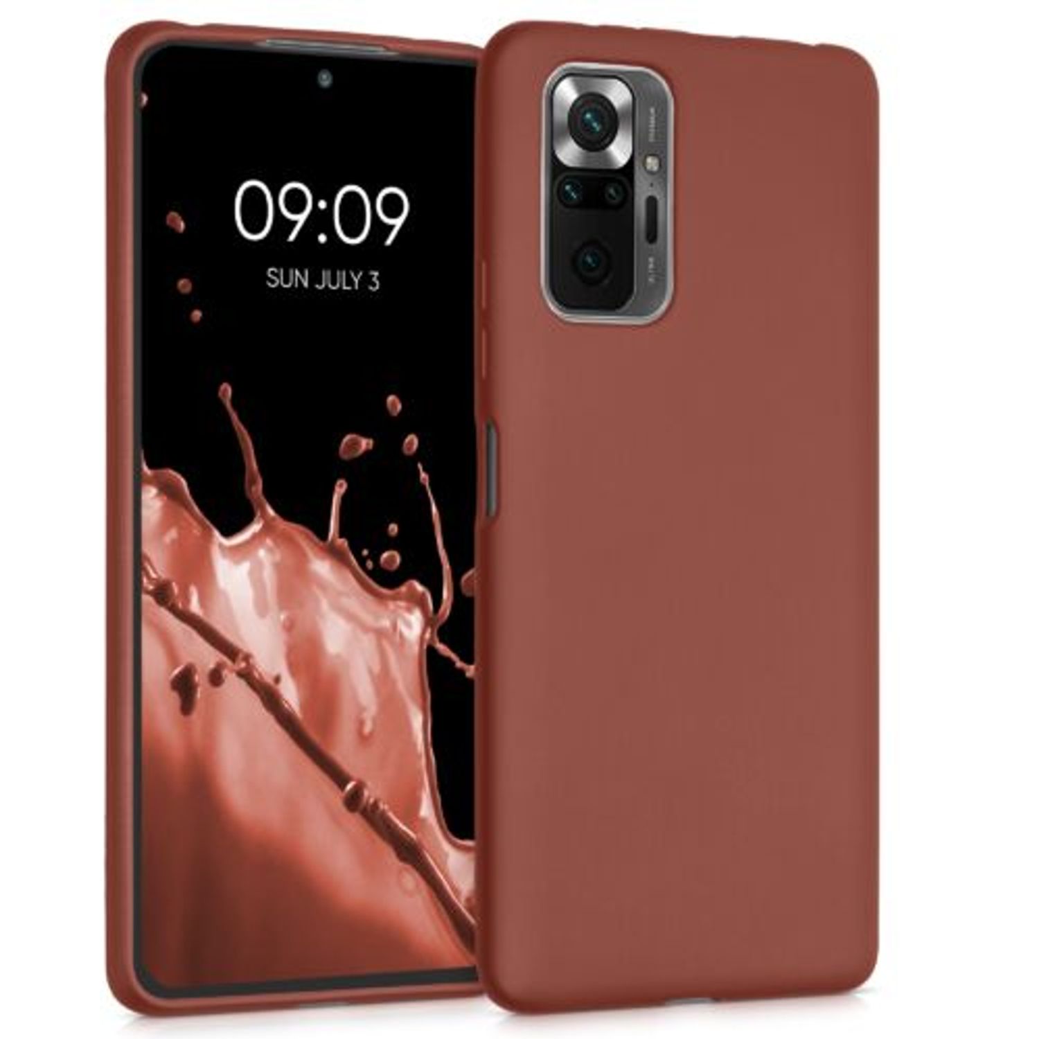Husa pentru Xiaomi Redmi Note 10 Pro, Silicon, Rosu, 54552.178, Kwmobile fotografia produsului