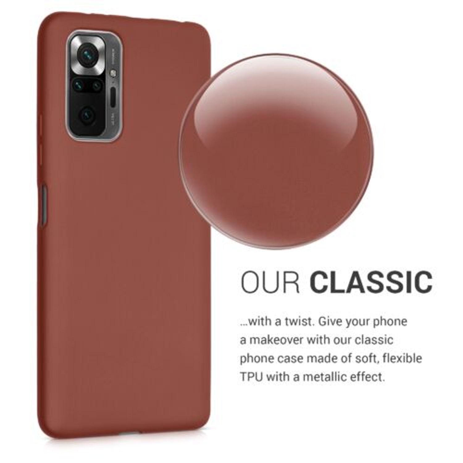 Husa pentru Xiaomi Redmi Note 10 Pro, Silicon, Rosu, 54552.178, Kwmobile fotografia produsului View 6 L