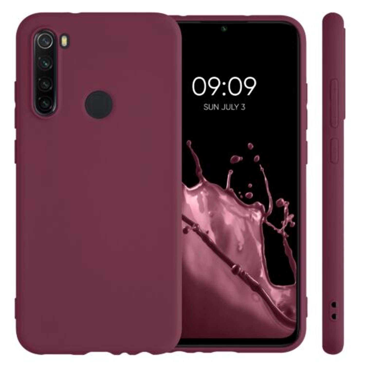 Husa pentru Xiaomi Redmi Note 8, Silicon, Rosu, 50180.187, Kwmobile fotografia produsului View 2 L