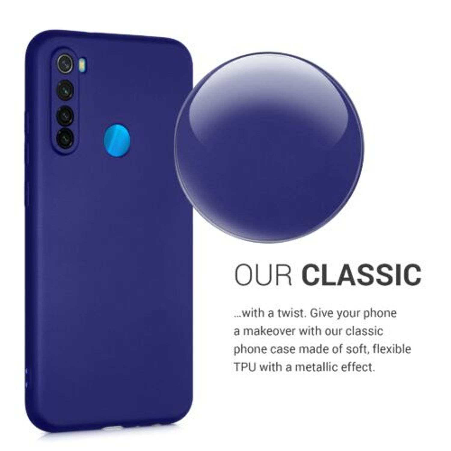 Husa pentru Xiaomi Redmi Note 8, Silicon, Albastru, 50181.64, Kwmobile fotografia produsului View 3 L