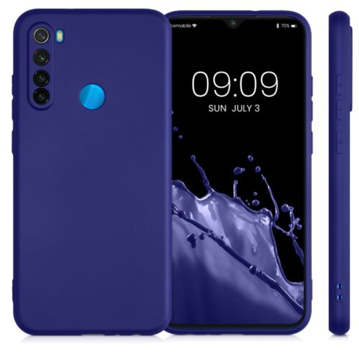 Husa pentru Xiaomi Redmi Note 8, Silicon, Albastru, 50181.64, Kwmobile fotografia produsului View 2 L