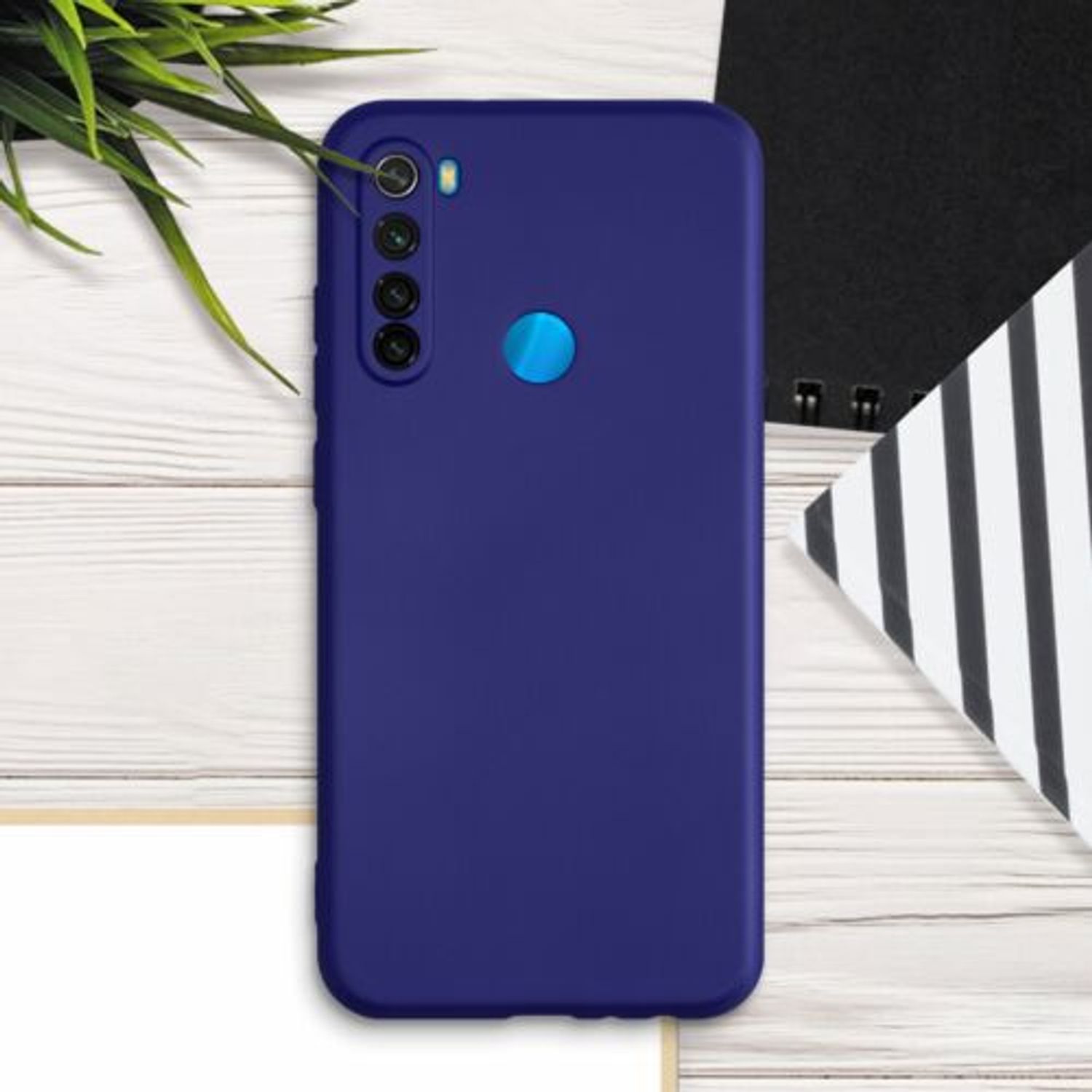 Husa pentru Xiaomi Redmi Note 8, Silicon, Albastru, 50181.64, Kwmobile fotografia produsului View 5 L