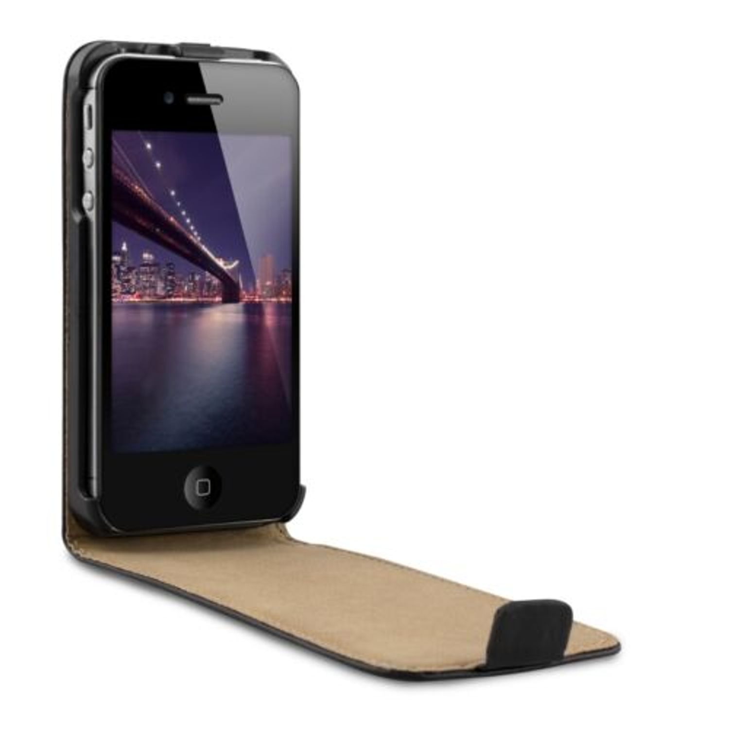 Husa pentru Apple iPhone 4/iPhone 4s, Piele ecologica, Negru, 10025 fotografia produsului View 7 L