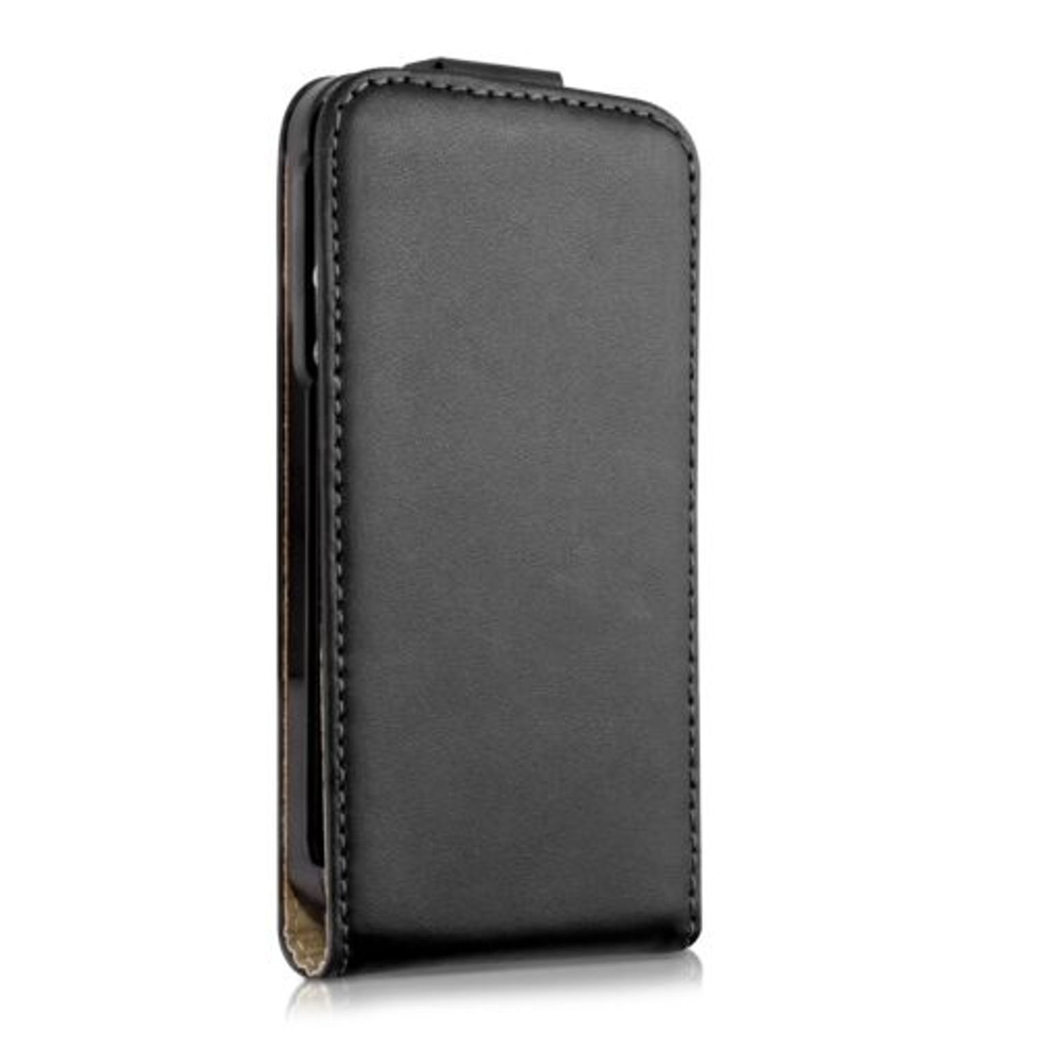 Husa pentru Apple iPhone 4/iPhone 4s, Piele ecologica, Negru, 10025 fotografia produsului View 6 L