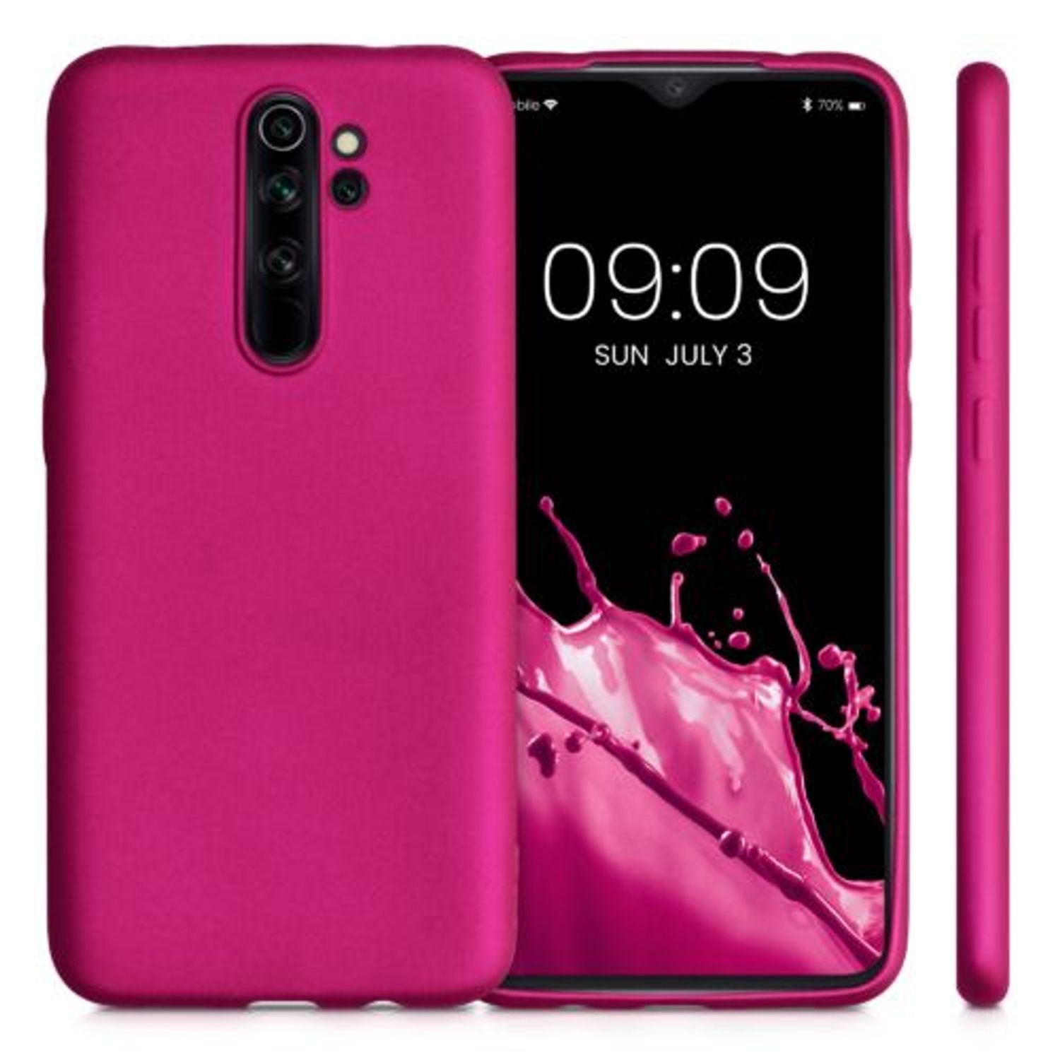 Husa pentru Xiaomi Redmi Note 8 Pro, Silicon, Roz, 50243.65, Kwmobile fotografia produsului View 2 L