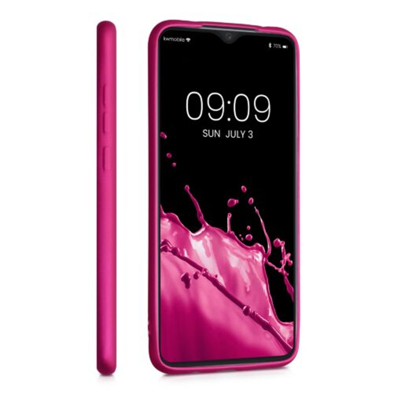 Husa pentru Xiaomi Redmi Note 8 Pro, Silicon, Roz, 50243.65, Kwmobile fotografia produsului View 6 L