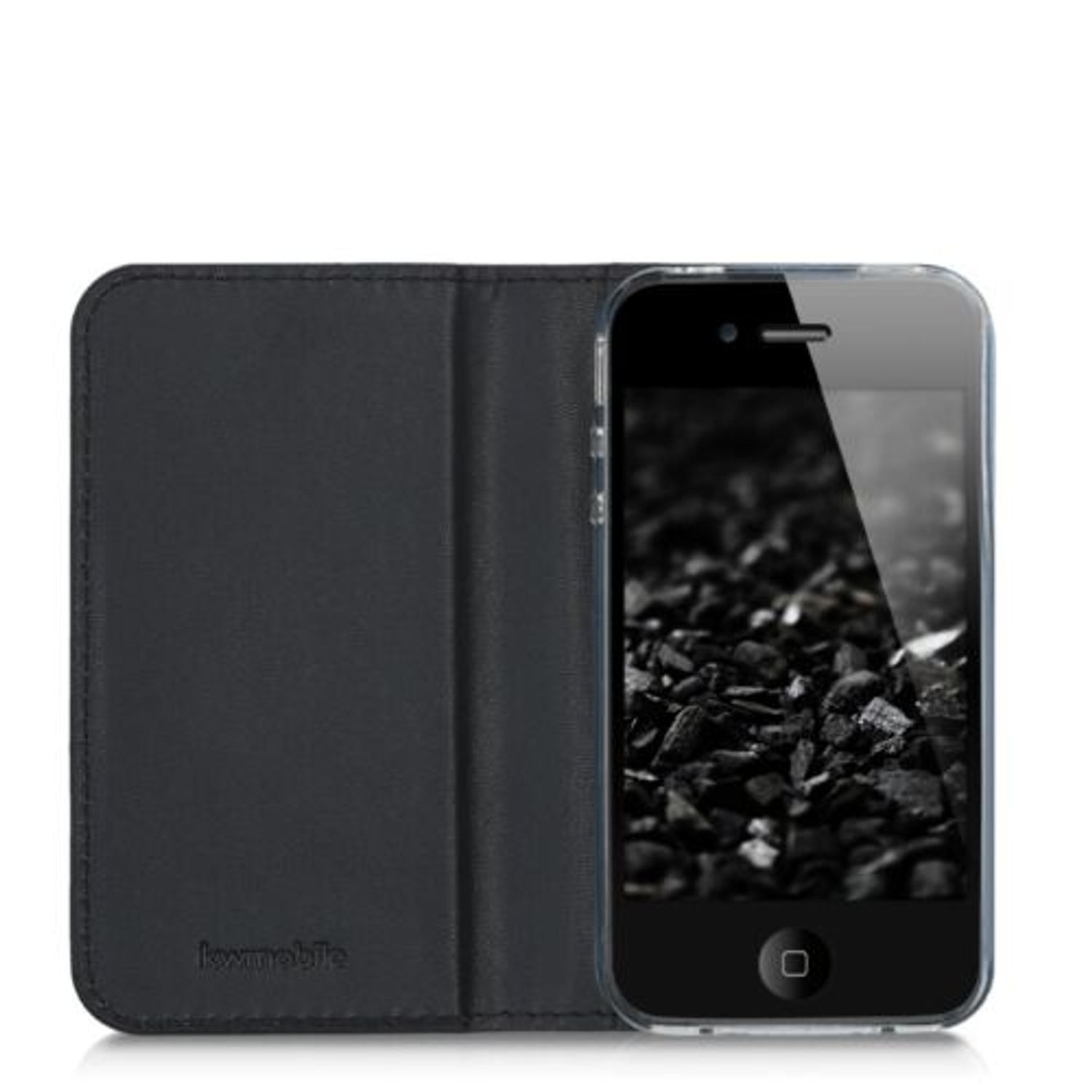 Husa pentru Apple iPhone 4/iPhone 4s, Piele ecologica, Negru, 16005.47 fotografia produsului View 5 L