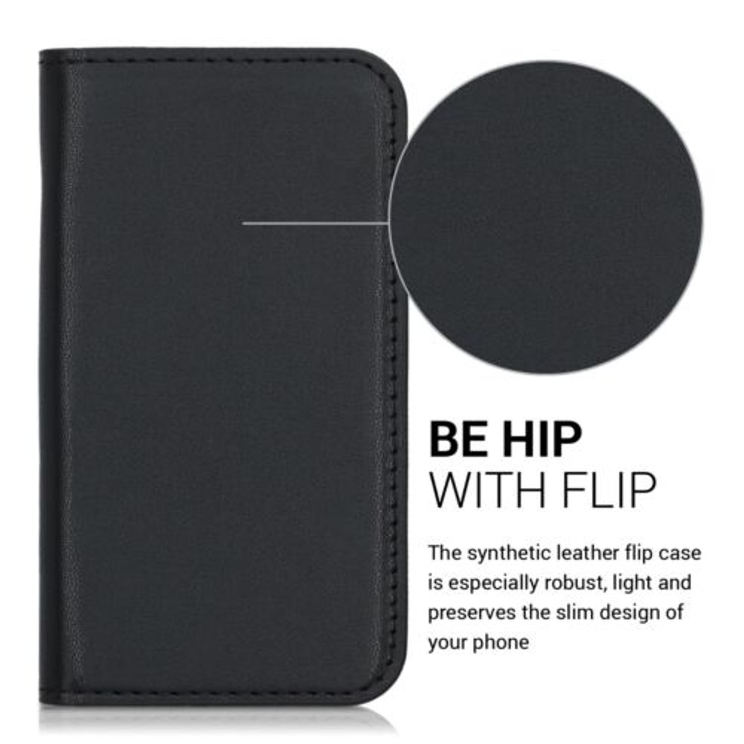 Husa pentru Apple iPhone 4/iPhone 4s, Piele ecologica, Negru, 16005.47 fotografia produsului View 7 L