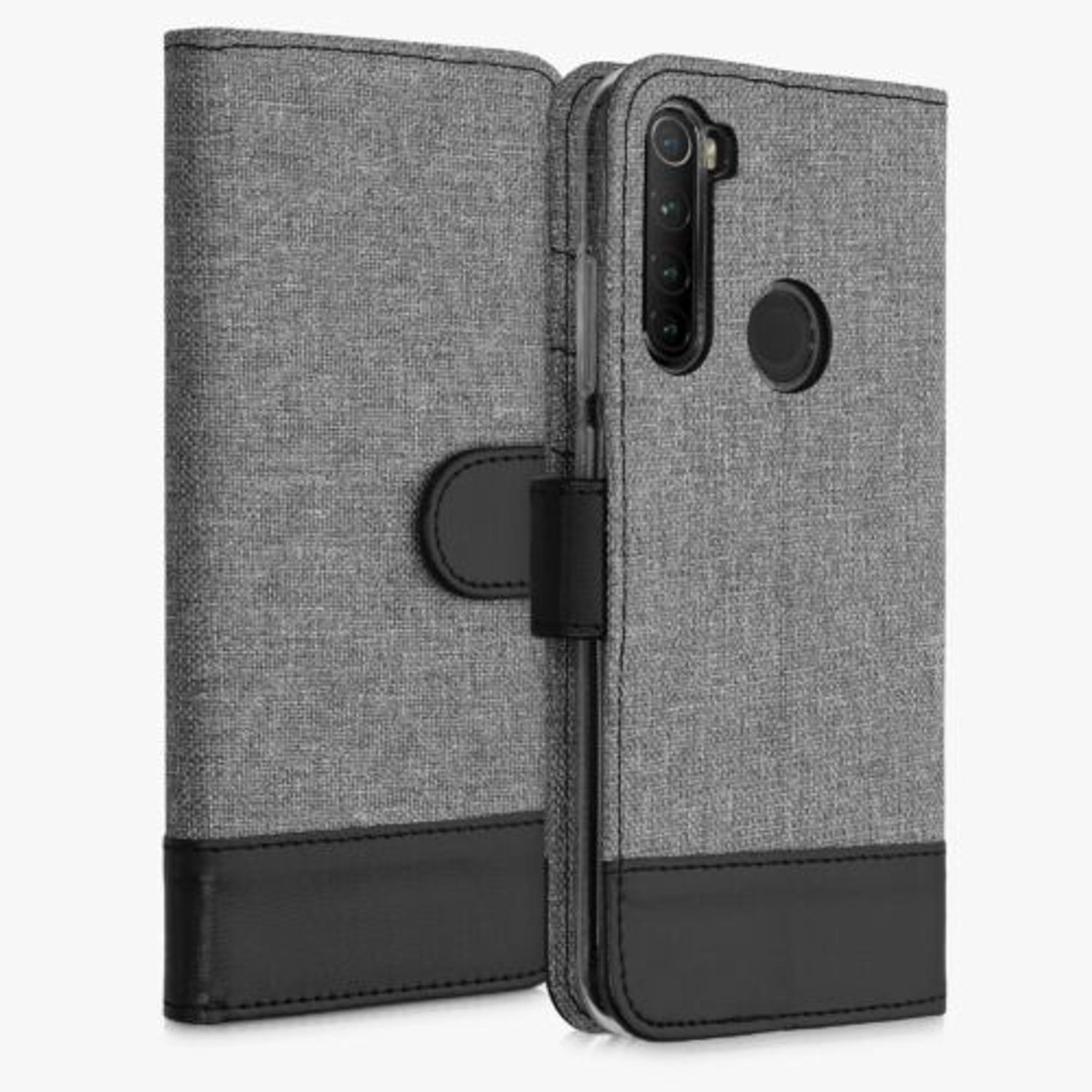 Husa pentru Xiaomi Redmi Note 8T, Textil, Gri, 56896.22, Kwmobile fotografia produsului View 4 L