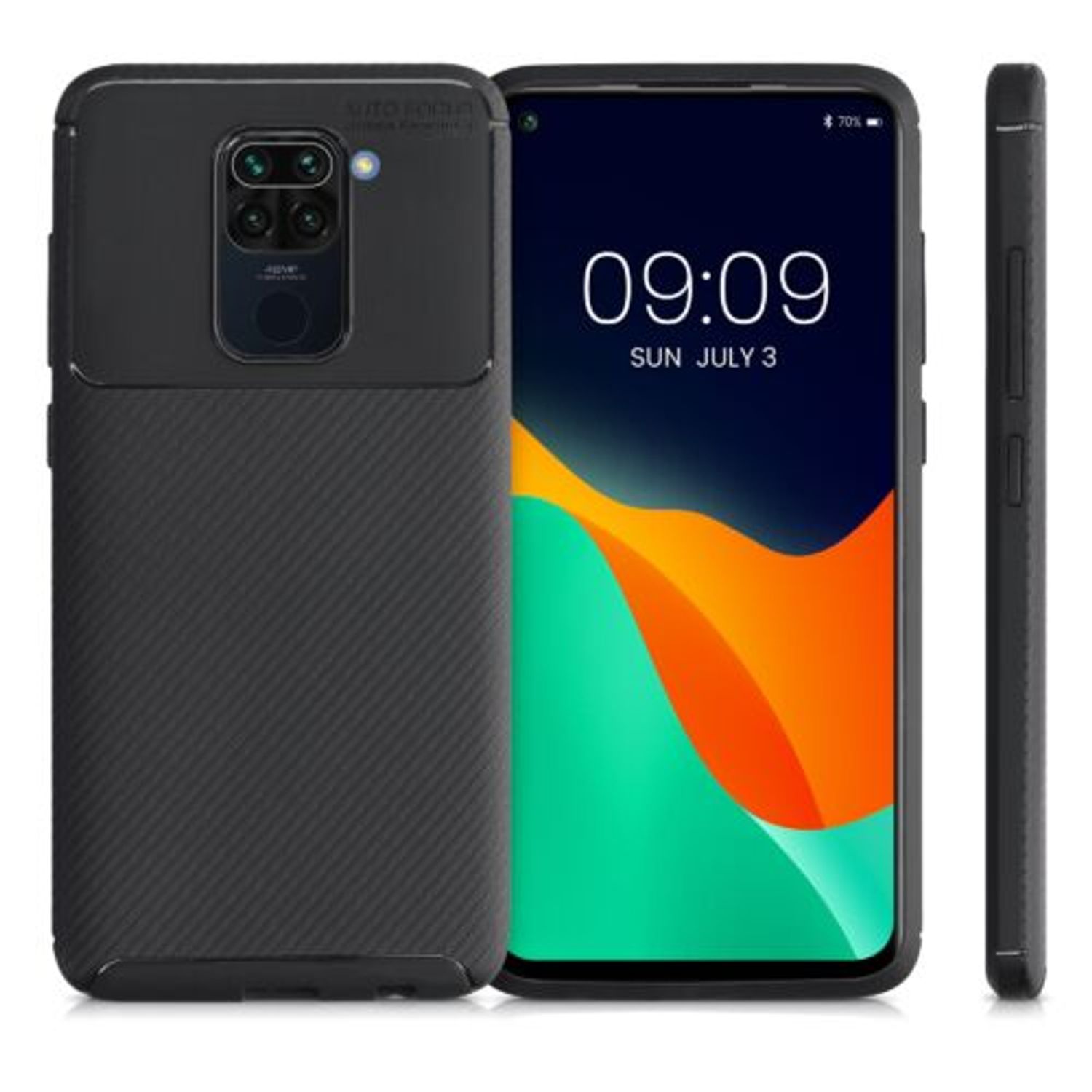 Husa pentru Xiaomi Redmi Note 9, Silicon, Negru, 52440.03, Kwmobile fotografia produsului View 2 L