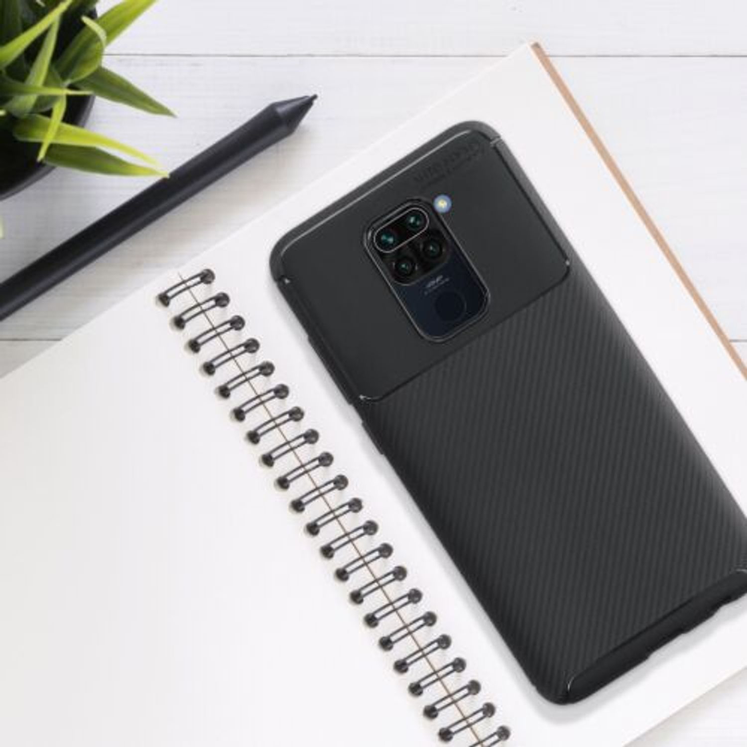 Husa pentru Xiaomi Redmi Note 9, Silicon, Negru, 52440.03, Kwmobile fotografia produsului View 3 L