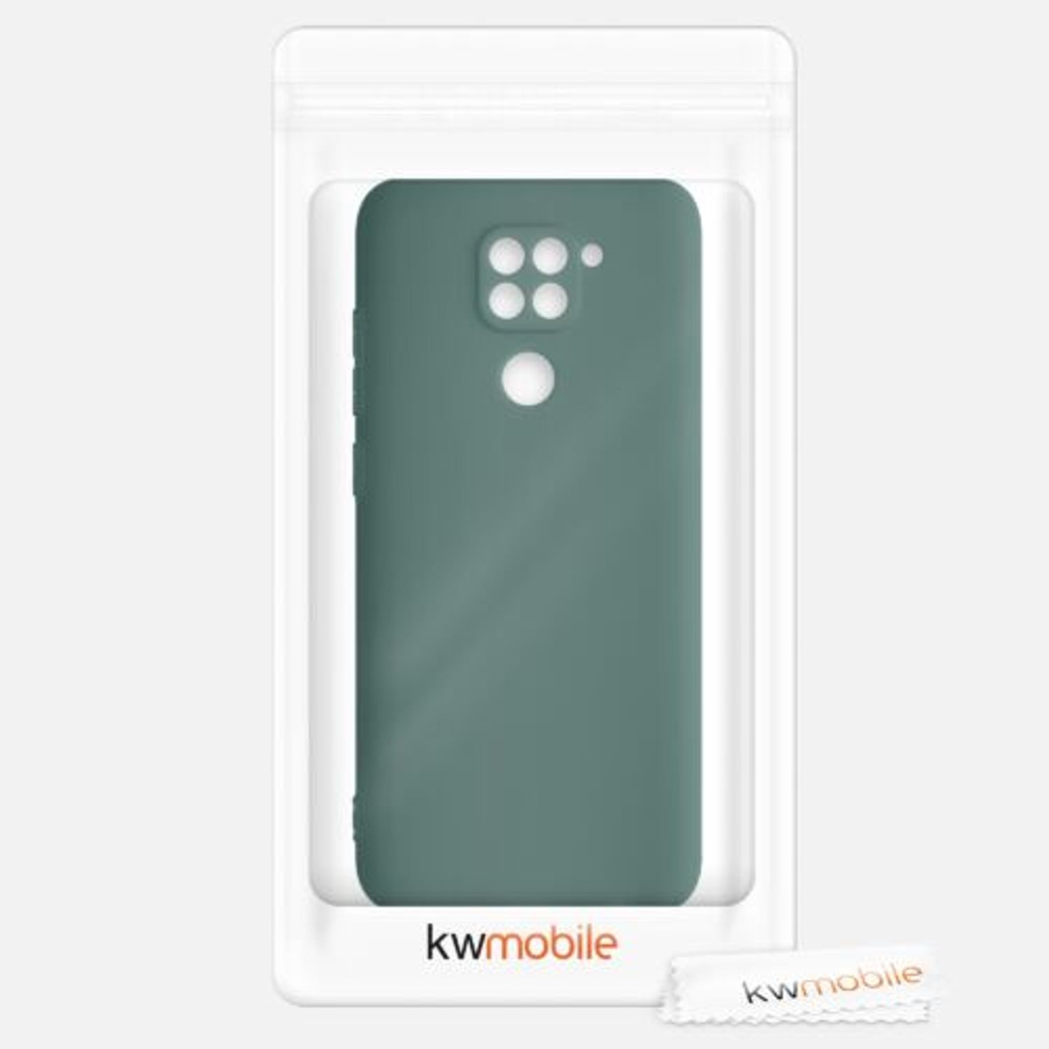 Husa pentru Xiaomi Redmi Note 9, Silicon, Verde, 52437.171, Kwmobile fotografia produsului View 6 L