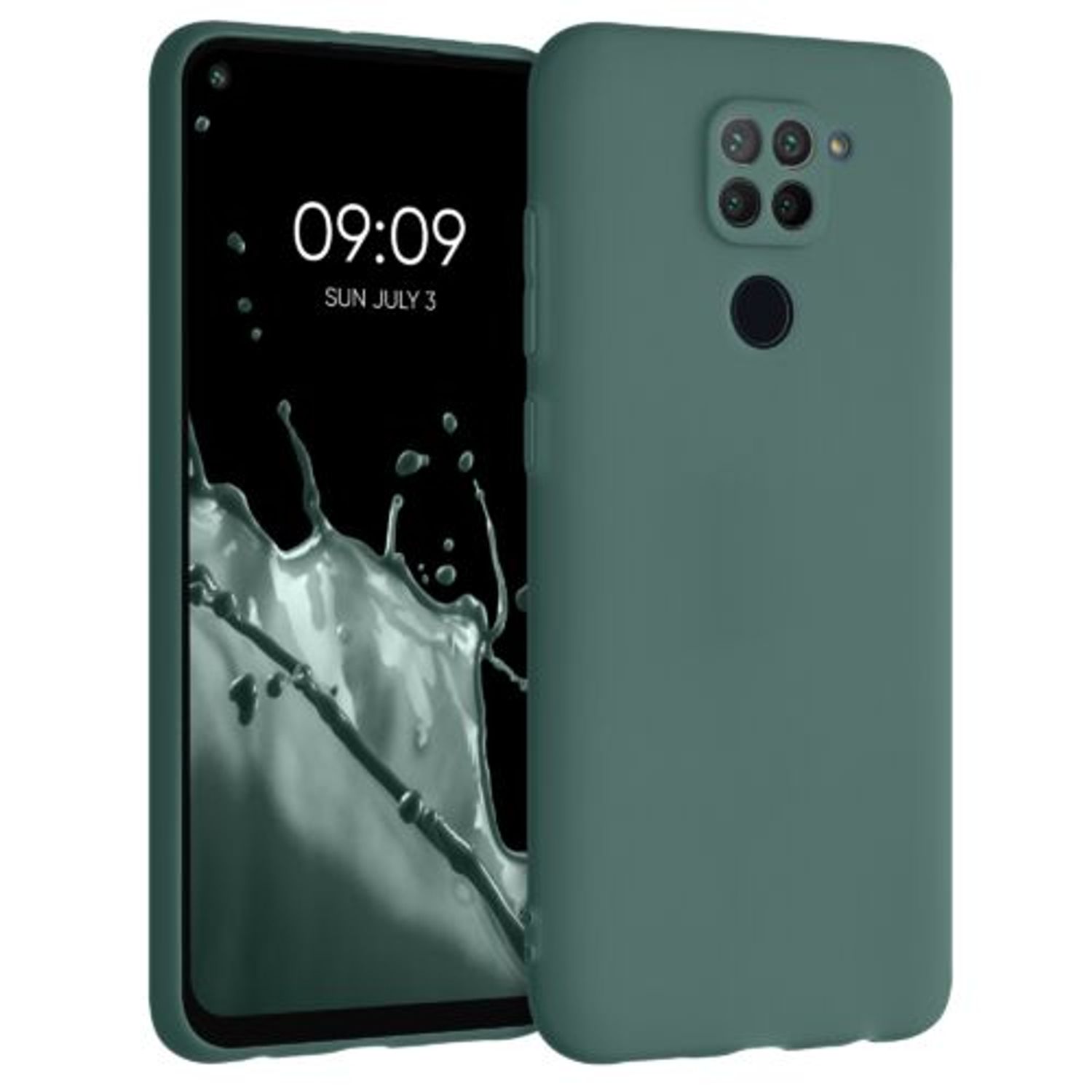 Husa pentru Xiaomi Redmi Note 9, Silicon, Verde, 52437.171, Kwmobile fotografia produsului