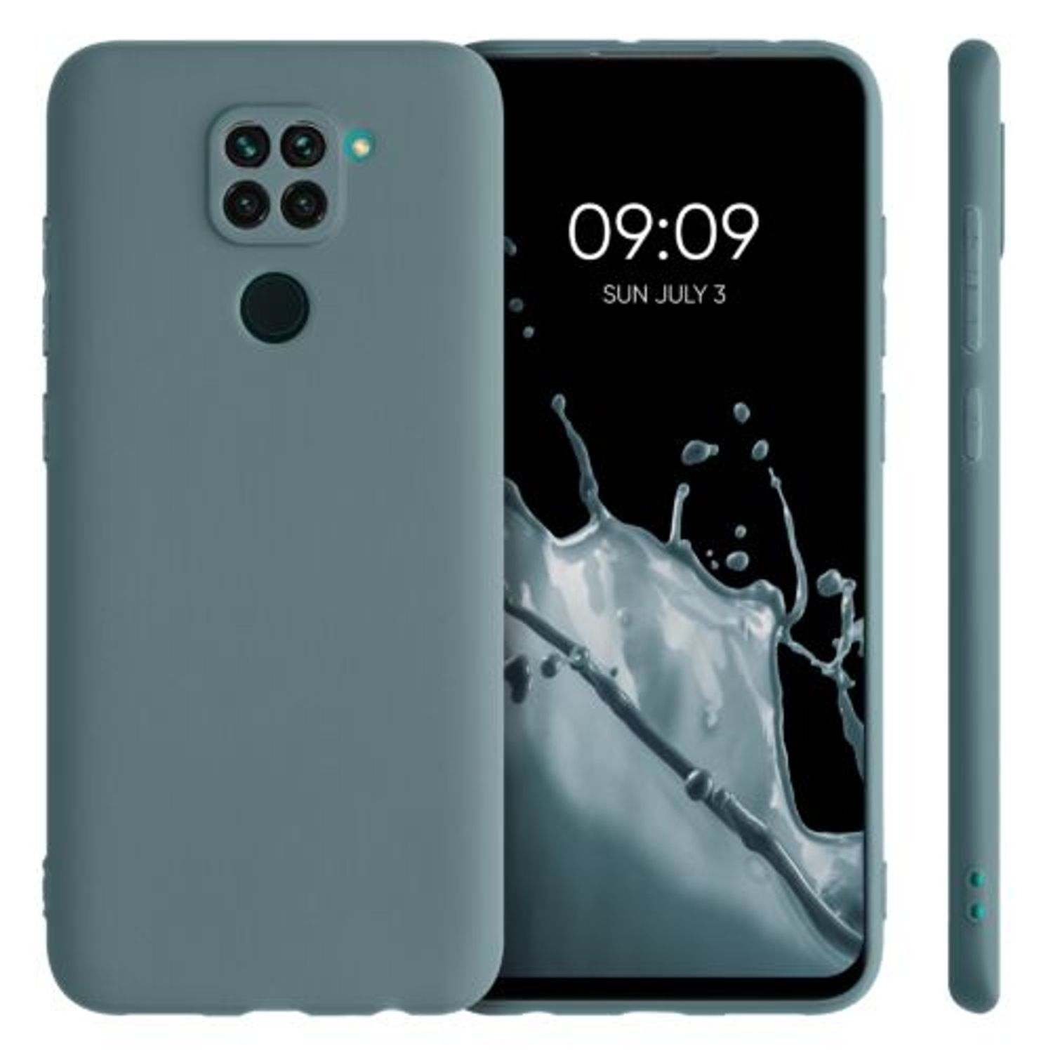 Husa pentru Xiaomi Redmi Note 9, Silicon, Verde, 52437.207, Kwmobile fotografia produsului View 2 L