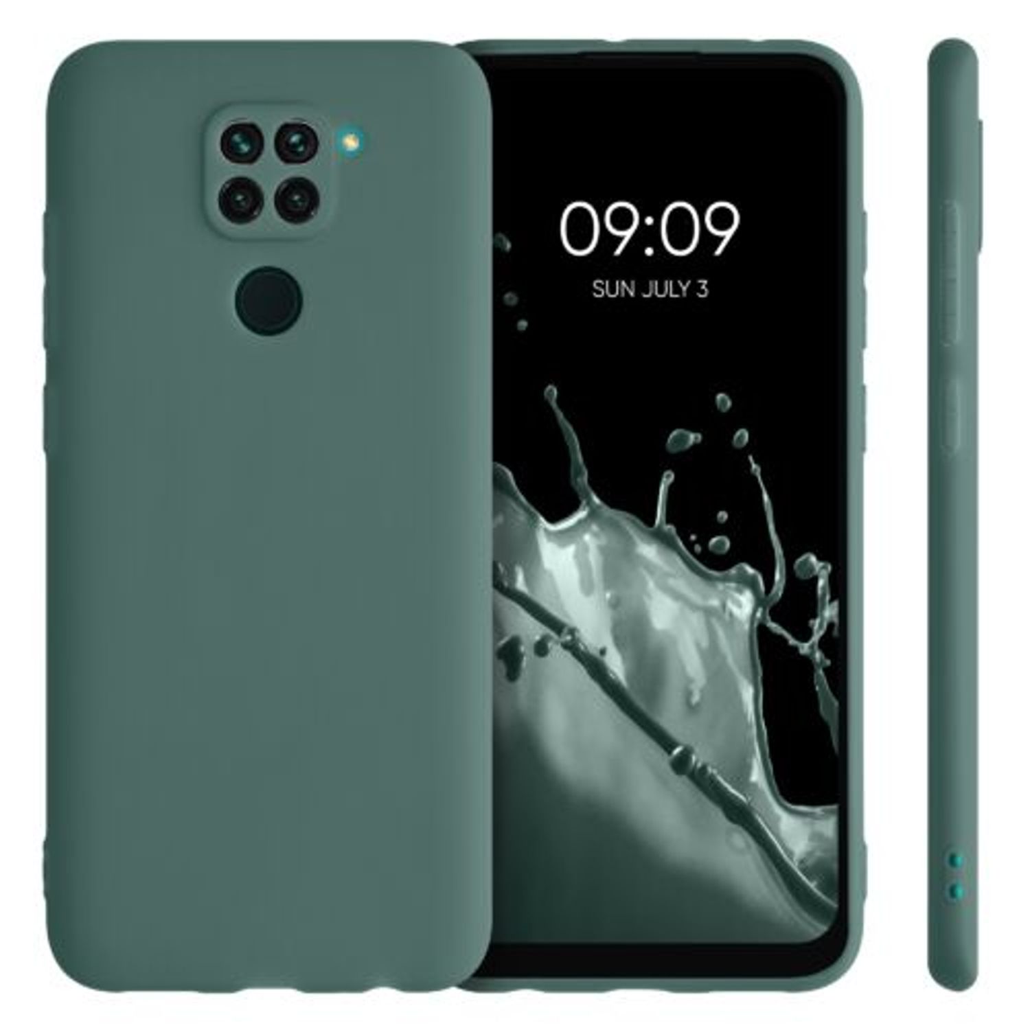 Husa pentru Xiaomi Redmi Note 9, Silicon, Verde, 52437.171, Kwmobile fotografia produsului View 2 L