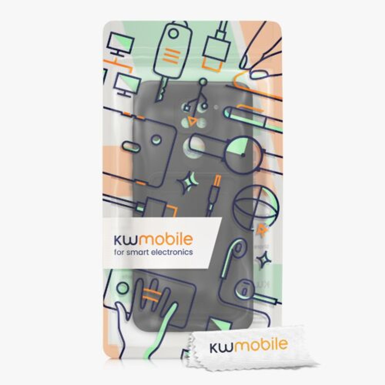 Husa pentru Xiaomi Redmi Note 9, Silicon, Negru, 56958.47, Kwmobile fotografia produsului View 8 L
