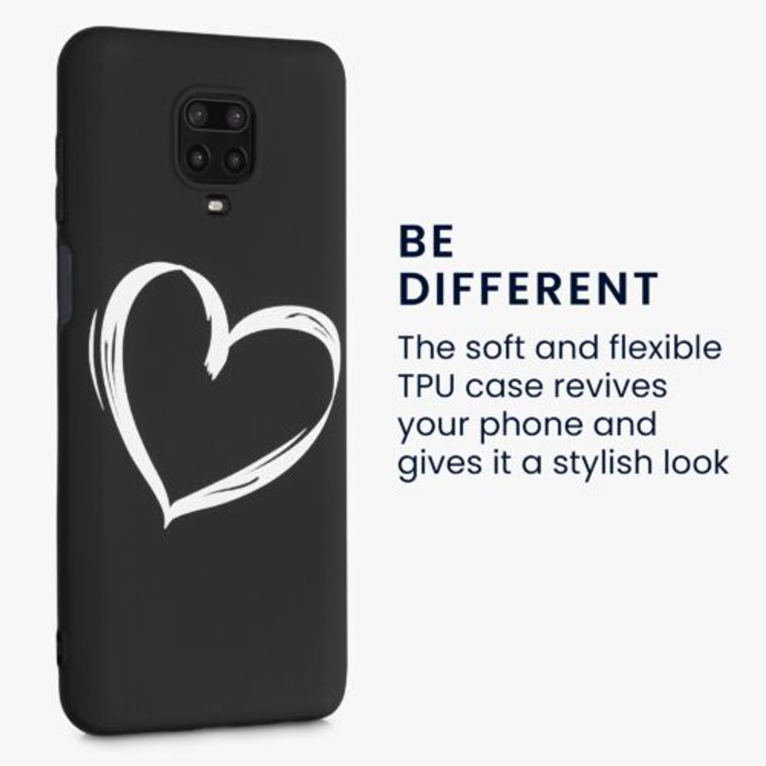 Husa pentru Xiaomi Redmi Note 9S/Redmi Note 9 Pro/Redmi Note 9 Pro Max, Silicon, Negru, 52150.05, Kwmobile fotografia produsului View 6 L