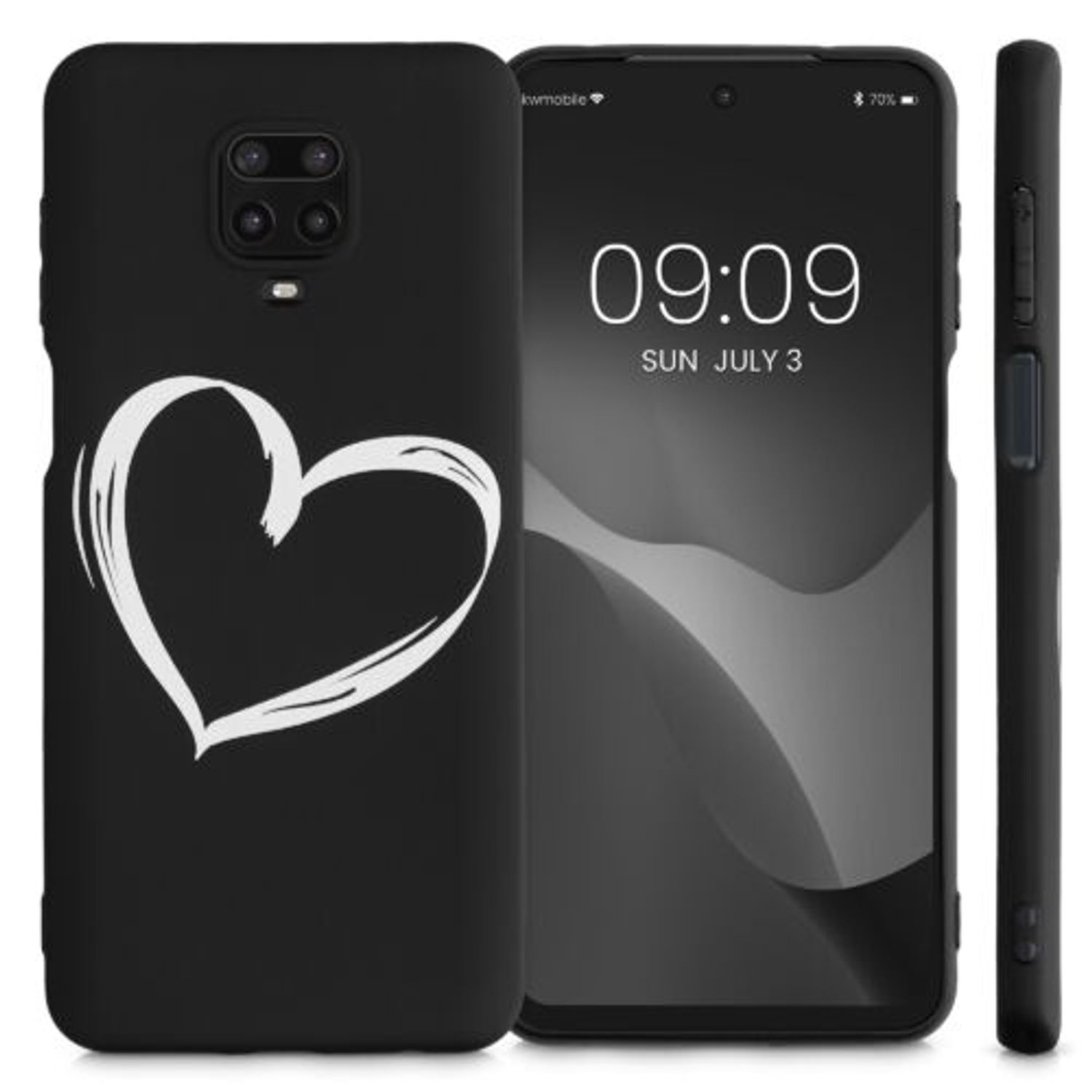 Husa pentru Xiaomi Redmi Note 9S/Redmi Note 9 Pro/Redmi Note 9 Pro Max, Silicon, Negru, 52150.05, Kwmobile fotografia produsului View 7 L