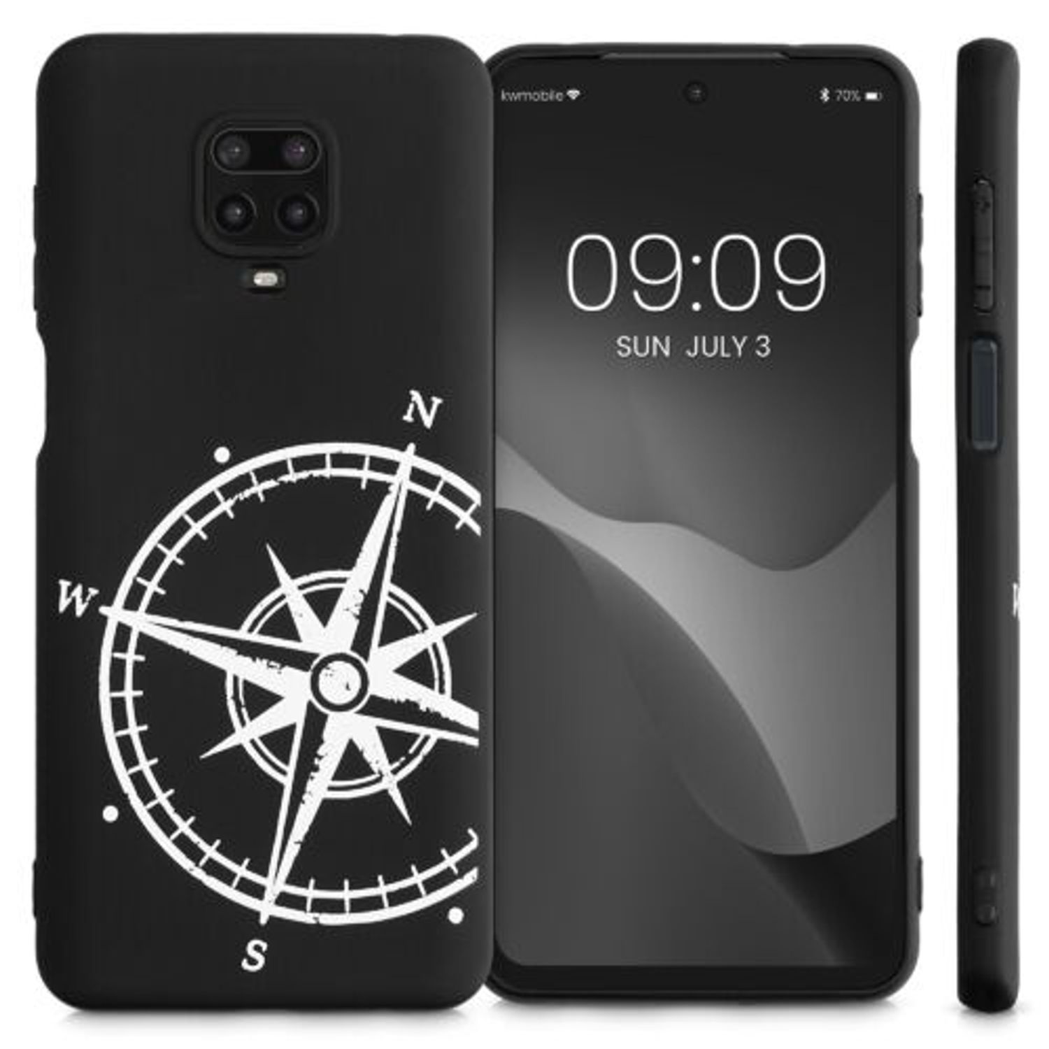 Husa pentru Xiaomi Redmi Note 9S/Redmi Note 9 Pro/Redmi Note 9 Pro Max, Silicon, Negru, 52150.04, Kwmobile fotografia produsului View 2 L