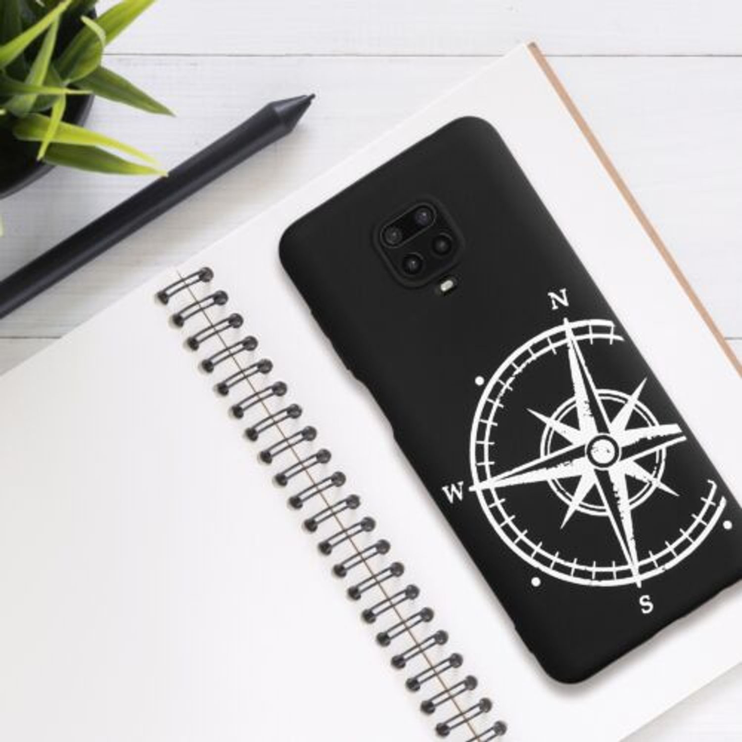 Husa pentru Xiaomi Redmi Note 9S/Redmi Note 9 Pro/Redmi Note 9 Pro Max, Silicon, Negru, 52150.04, Kwmobile fotografia produsului View 3 L