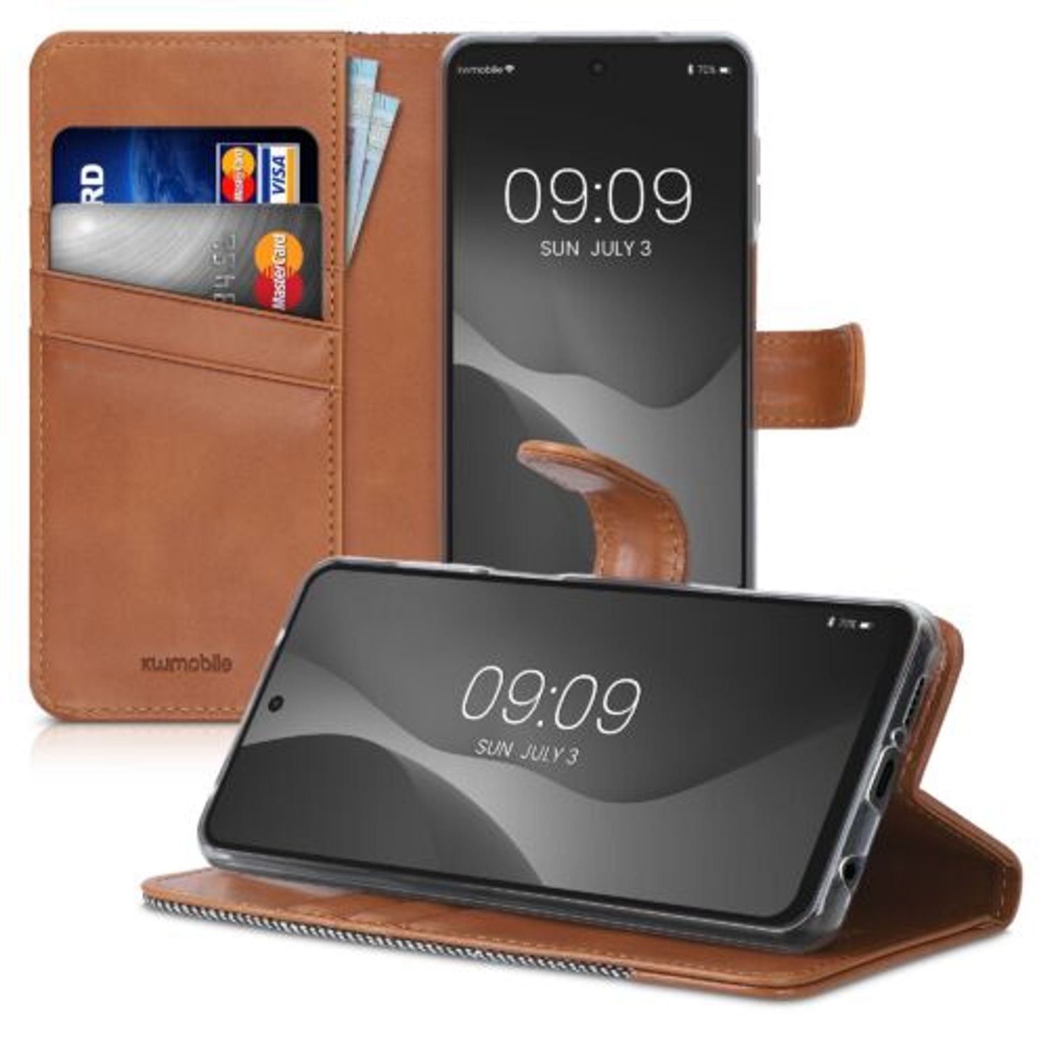 Husa pentru Xiaomi Redmi Note 9S/Redmi Note 9 Pro/Redmi Note 9 Pro Max, Textil, Gri, 52506.25, Kwmobile fotografia produsului View 5 L