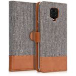 Husa pentru Xiaomi Redmi Note 9S/Redmi Note 9 Pro/Redmi Note 9 Pro Max, Textil, Gri, 52506.25, Kwmobile fotografia produsului View 4 S