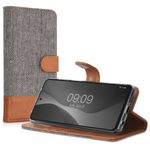 Husa pentru Xiaomi Redmi Note 9S/Redmi Note 9 Pro/Redmi Note 9 Pro Max, Textil, Gri, 52506.25, Kwmobile fotografia produsului View 2 S