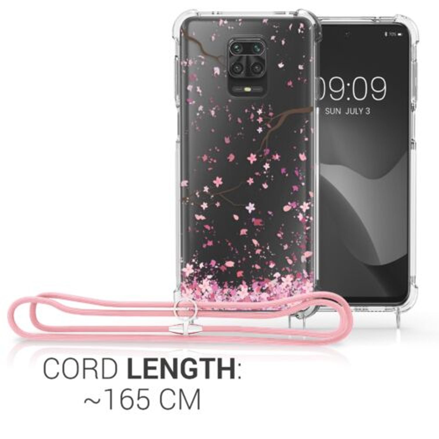 Husa pentru Xiaomi Redmi Note 9S/Redmi Note 9 Pro/Redmi Note 9 Pro Max, Silicon, Roz, 53148.04, Kwmobile fotografia produsului View 6 L