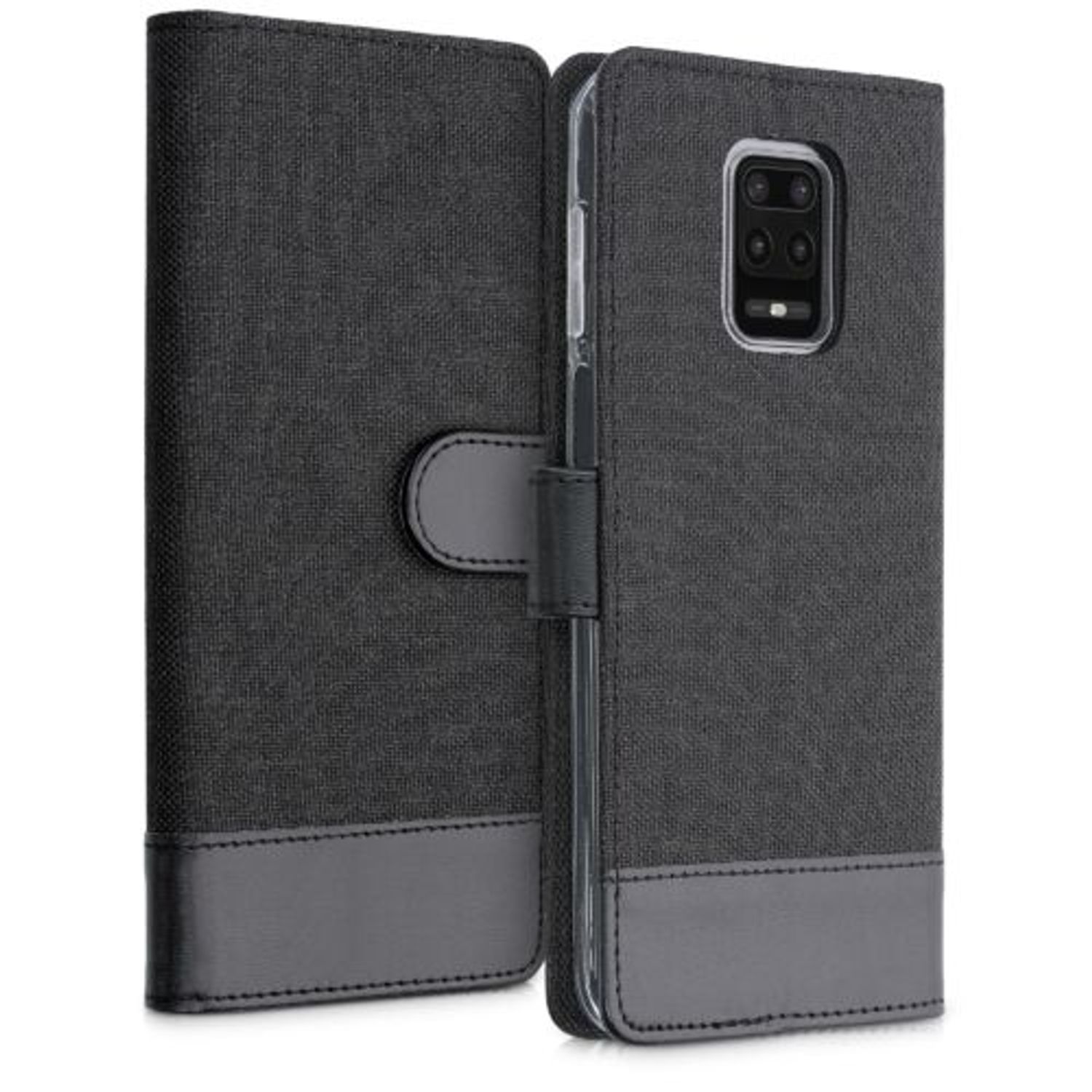 Husa pentru Xiaomi Redmi Note 9S/Redmi Note 9 Pro/Redmi Note 9 Pro Max, Textil, Negru, 52506.73, Kwmobile fotografia produsului View 4 L