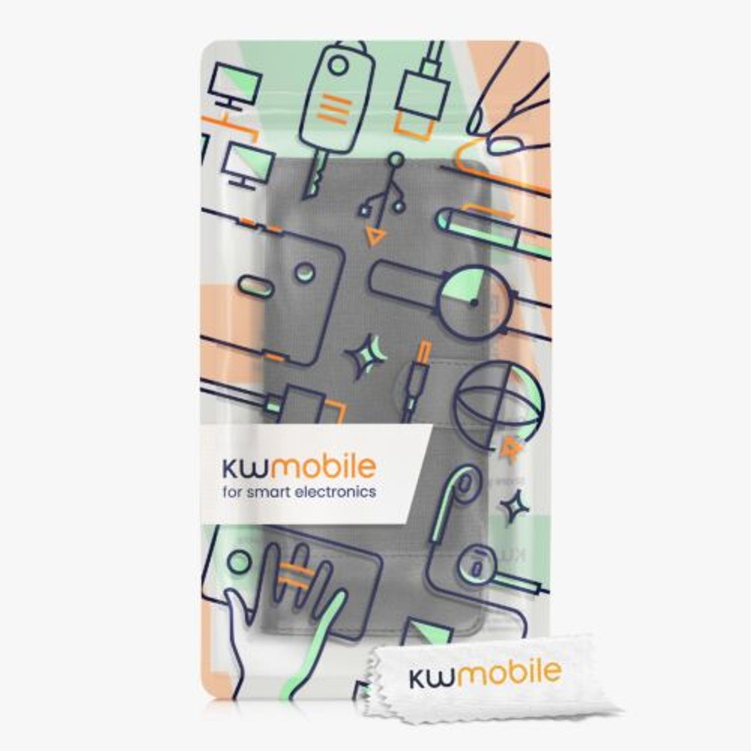 Husa pentru Xiaomi Redmi Note 9S/Redmi Note 9 Pro/Redmi Note 9 Pro Max, Textil, Negru, 52506.73, Kwmobile fotografia produsului View 7 L